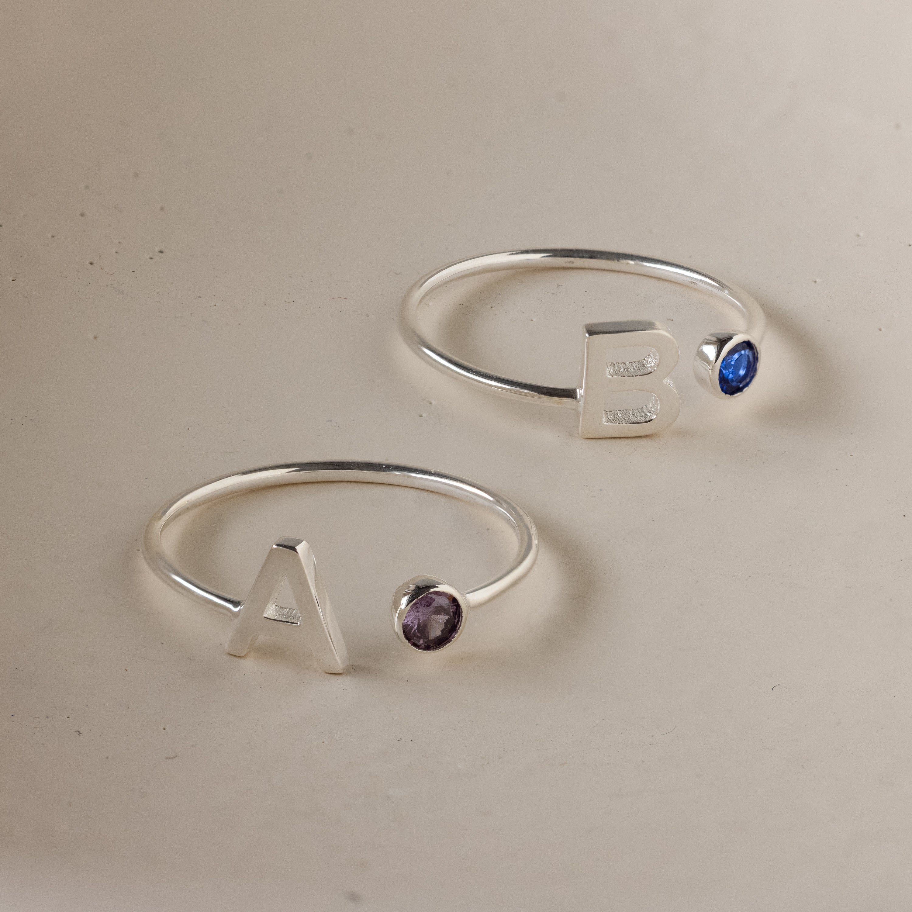 Alex Initial Birthstone Ring - Image 6