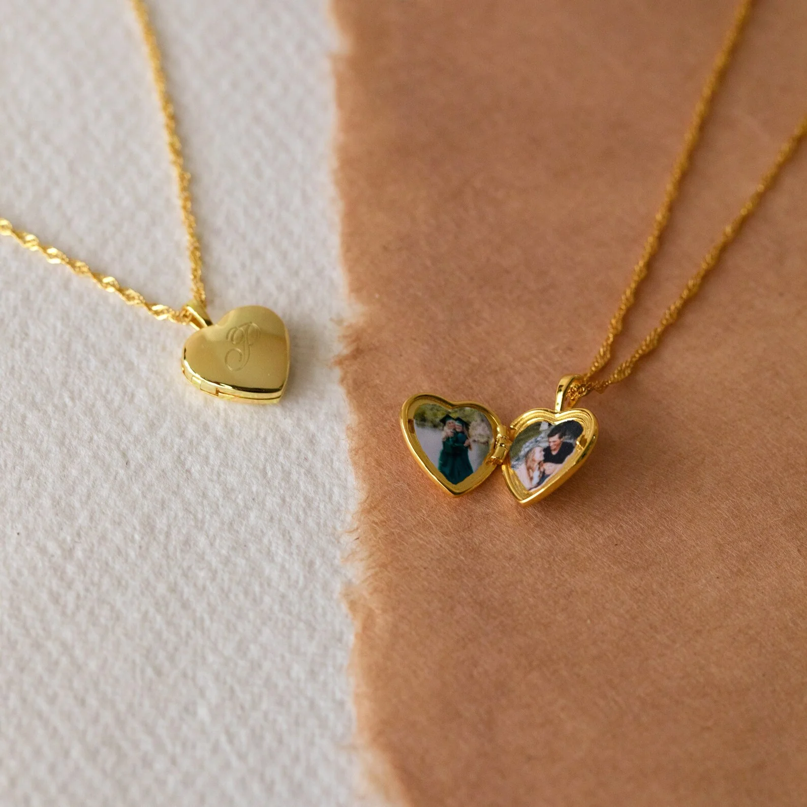 Initial Heart Locket Necklace - Image 4