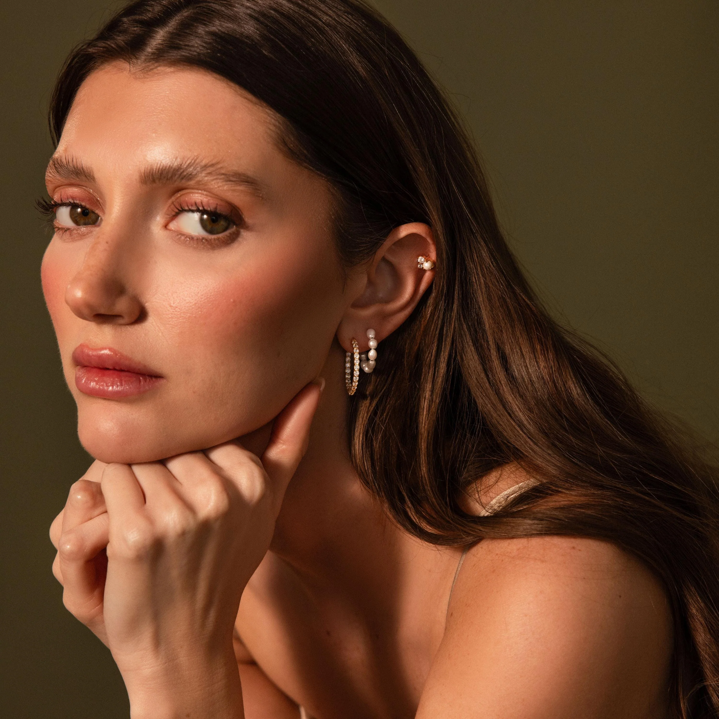 Inside Out Diamond Hoops - Image 5