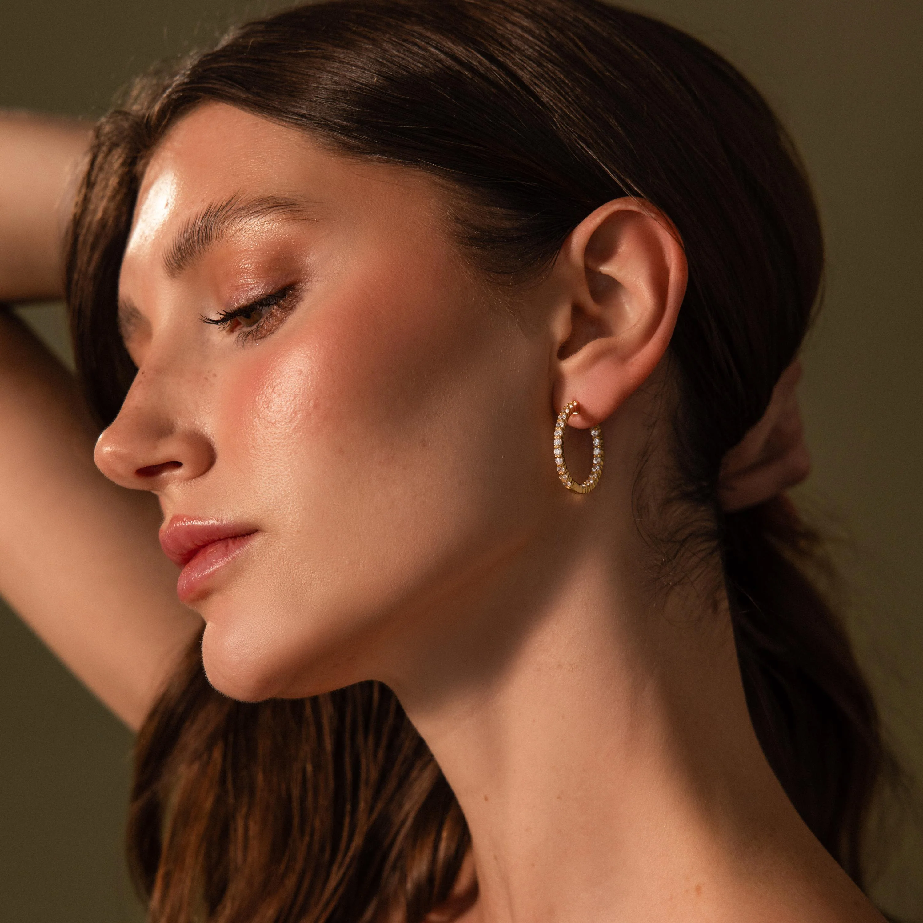 Inside Out Diamond Hoops - Image 9