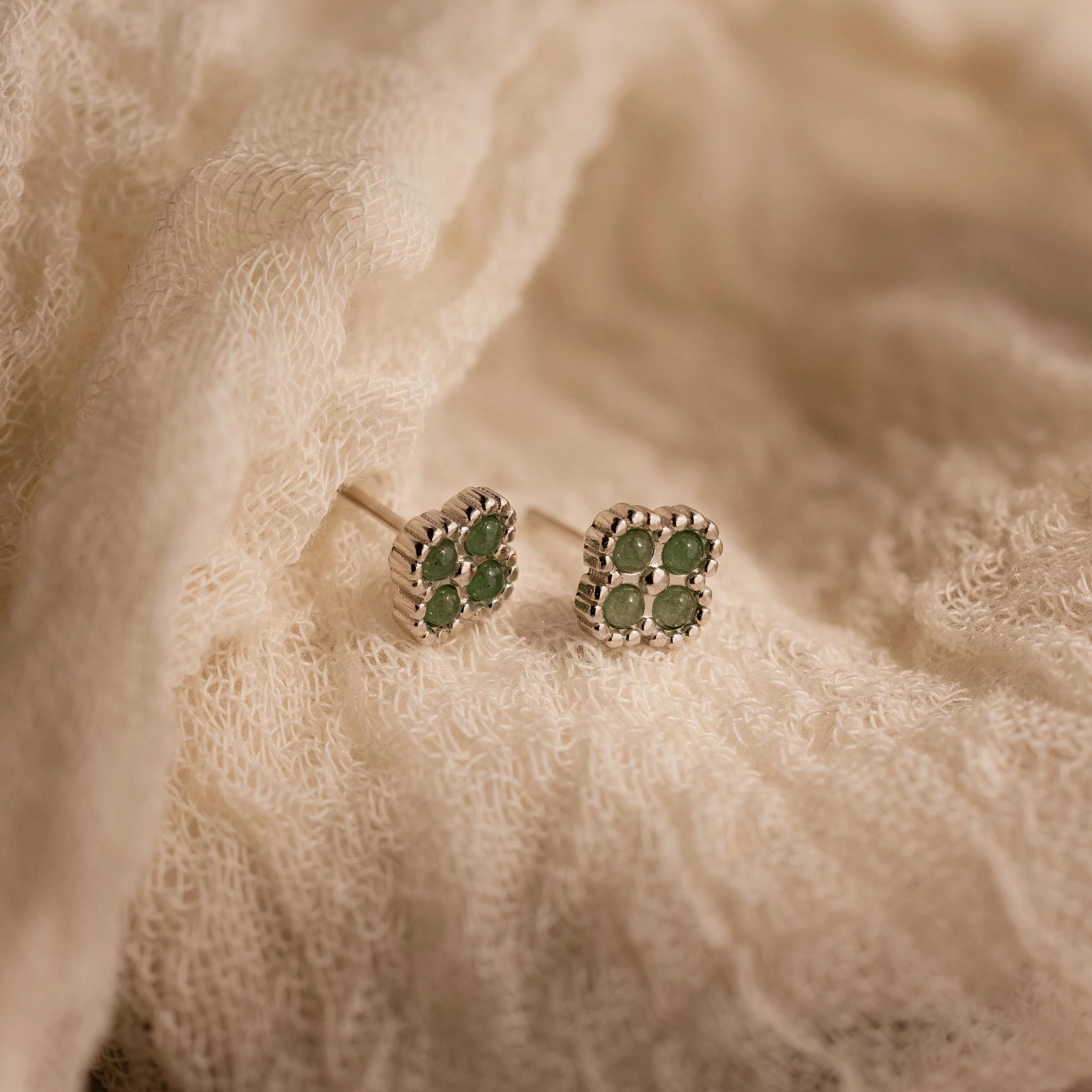 Jade Clover Studs - Image 8