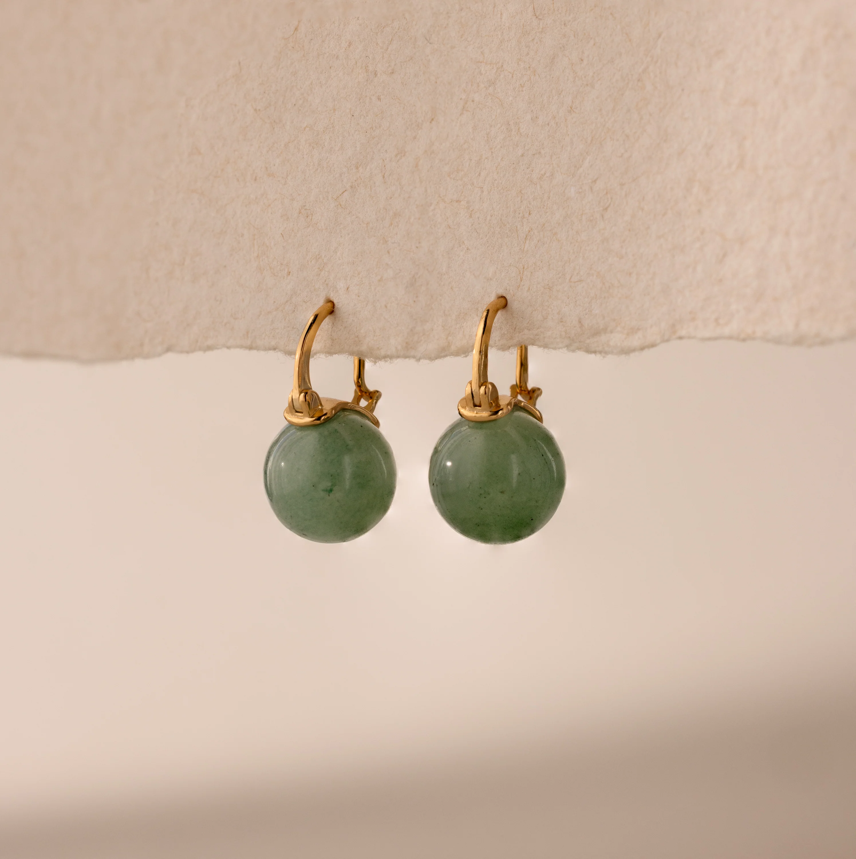 Jade Dome Drop Earrings - Image 3