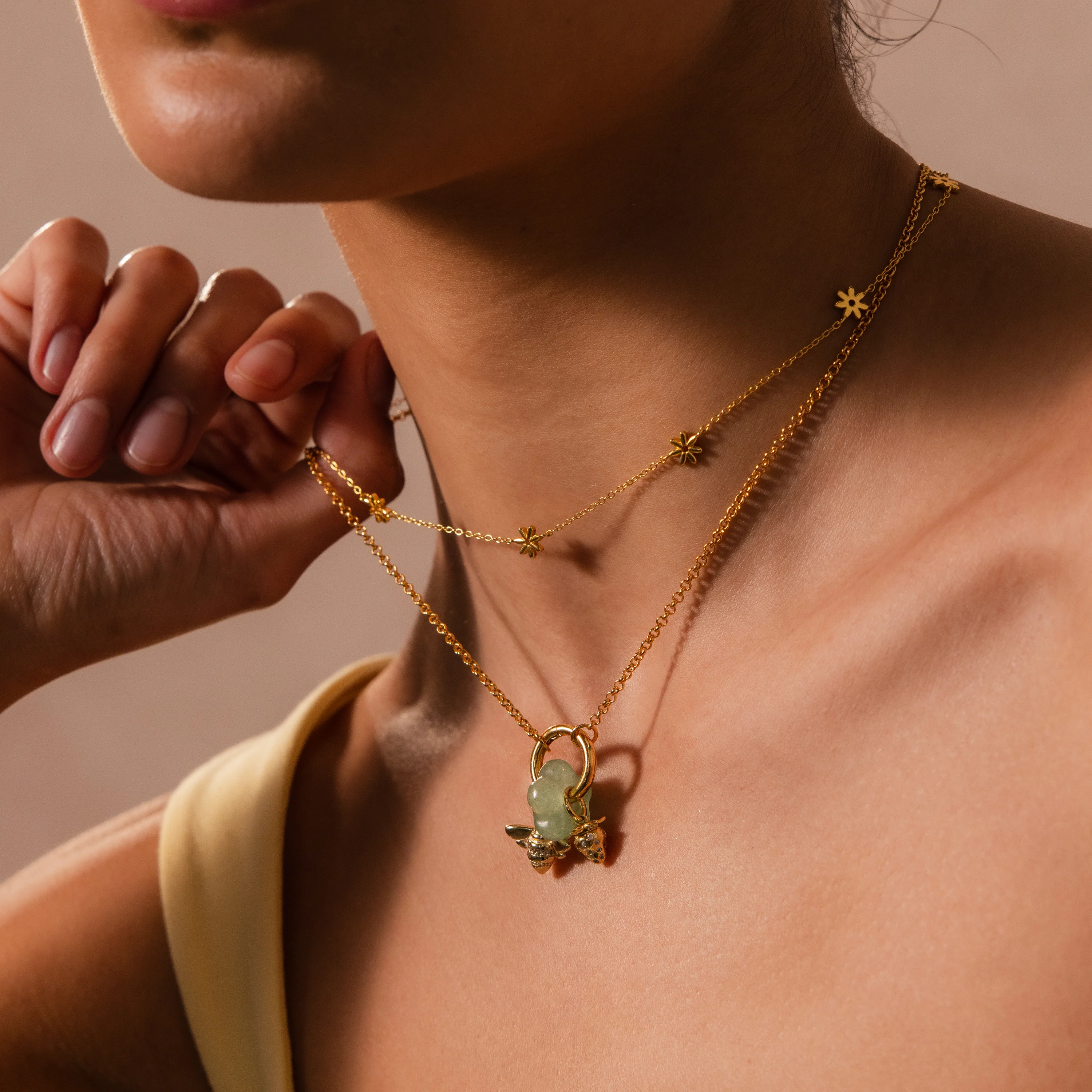 Jade Flower Spacer Charm - Image 6