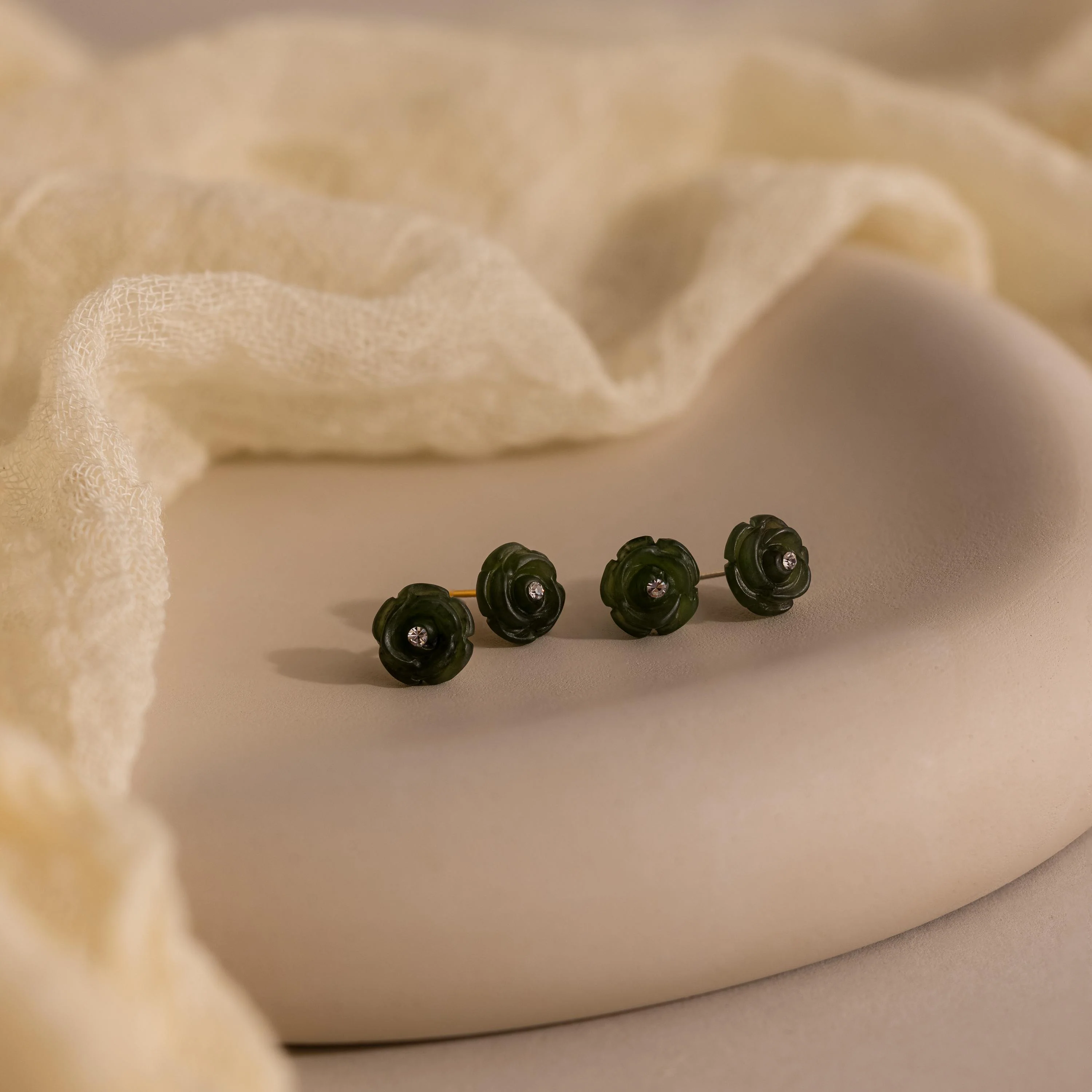 Jade Rose Studs - Image 5