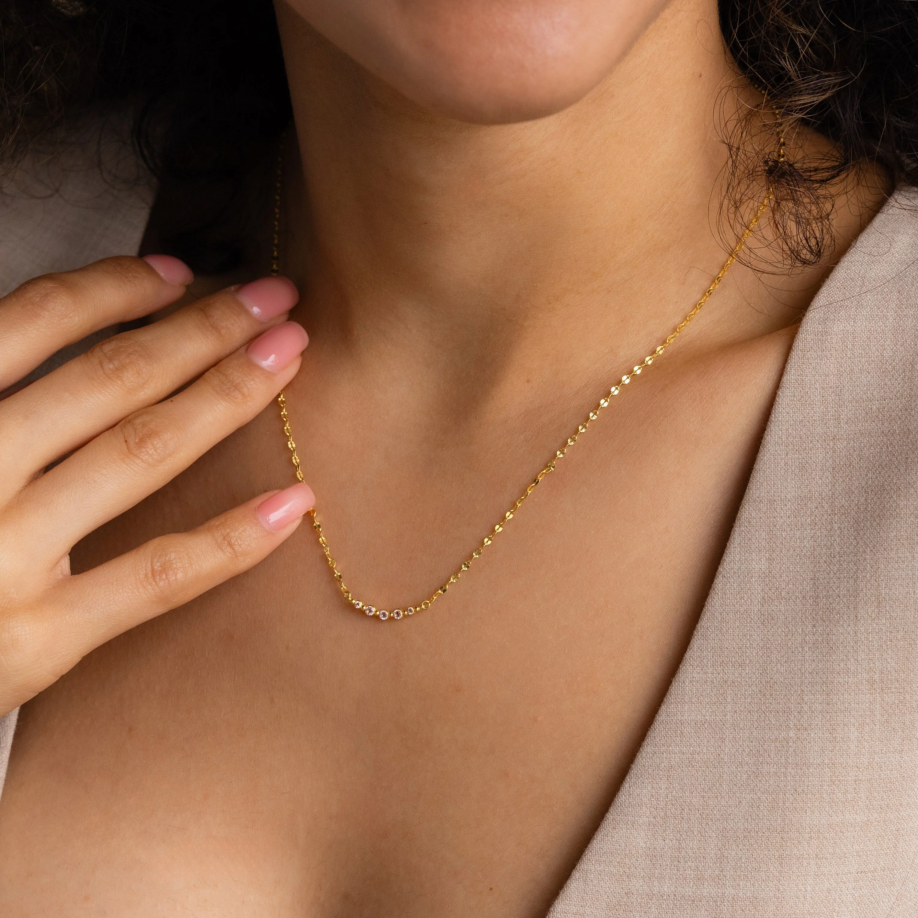 Lace Birthstone Necklace - Image 4