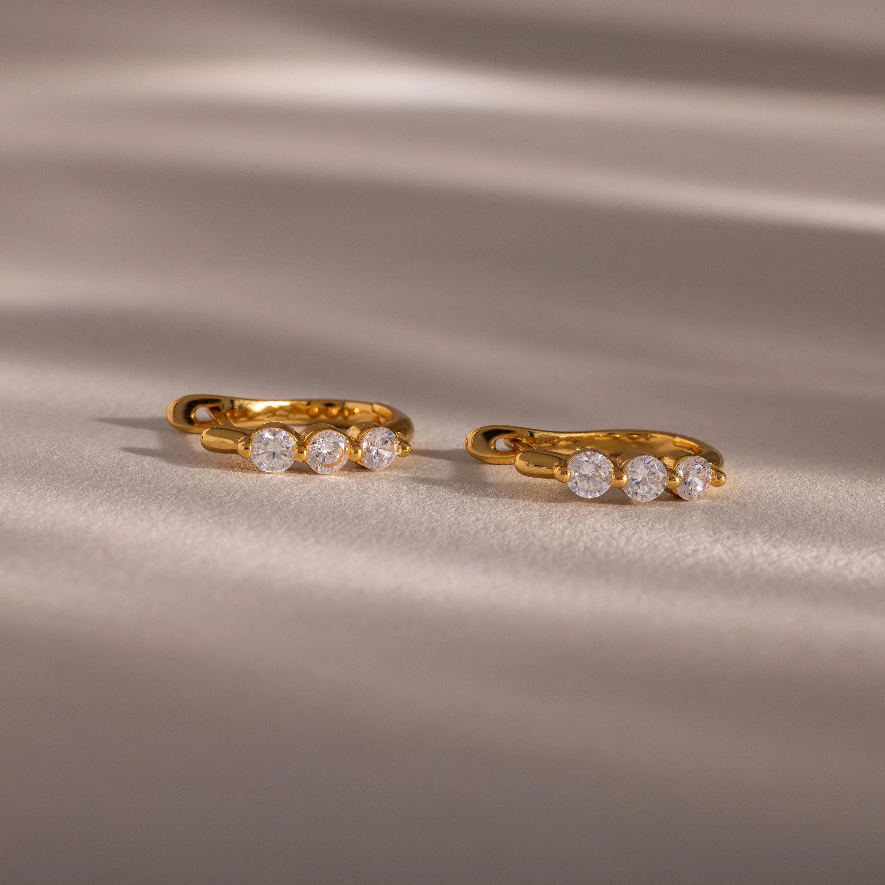 Lace Diamond Hoops in 18K Gold - Image 3