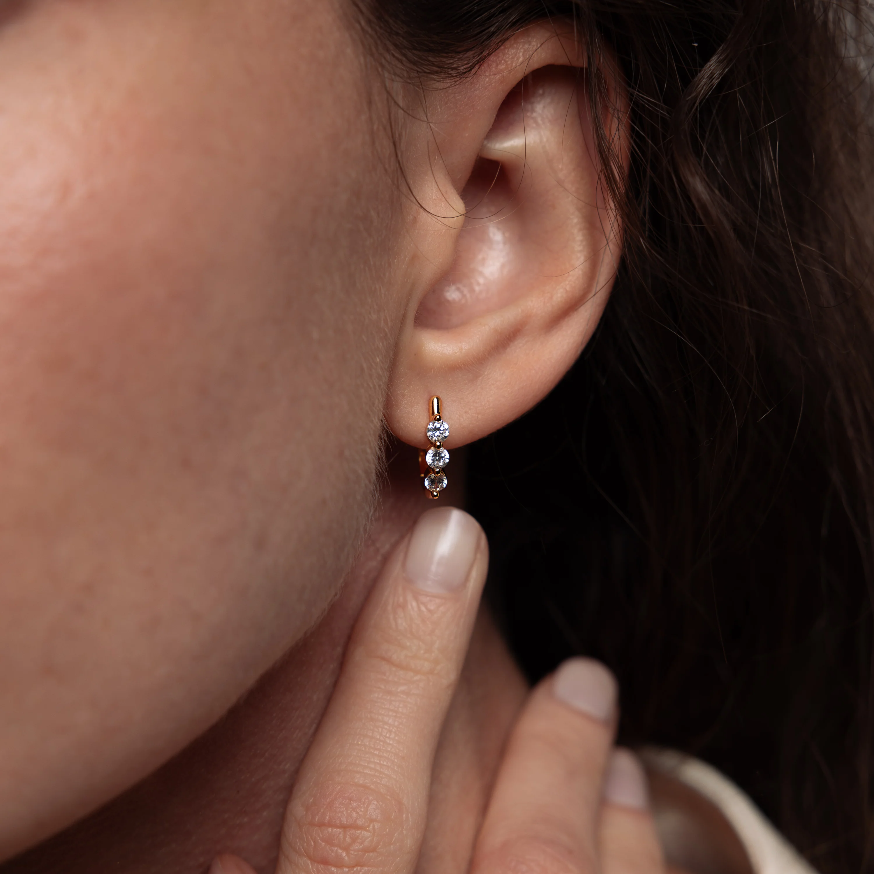 Lace Diamond Hoops - Image 2