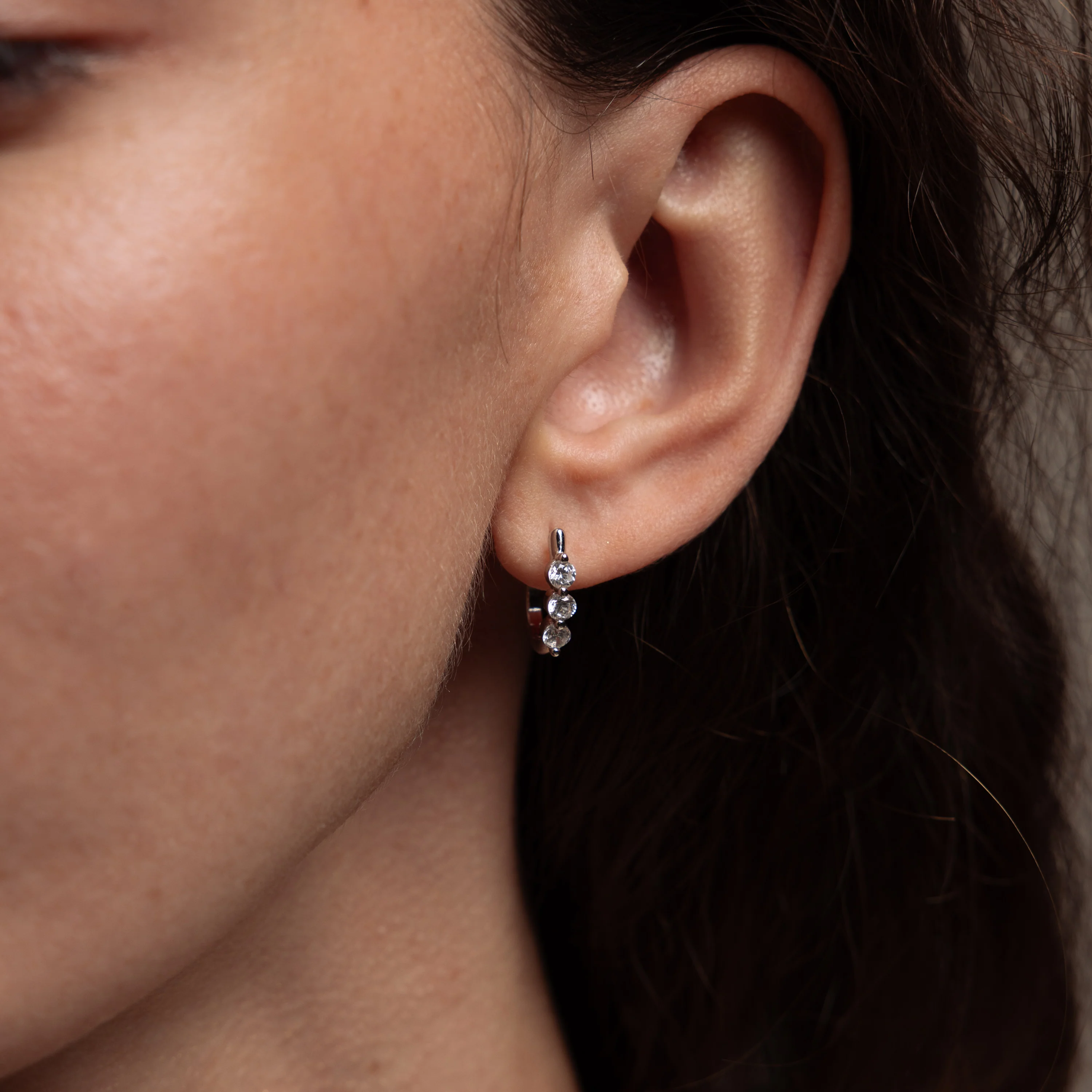 Lace Diamond Hoops - Image 4