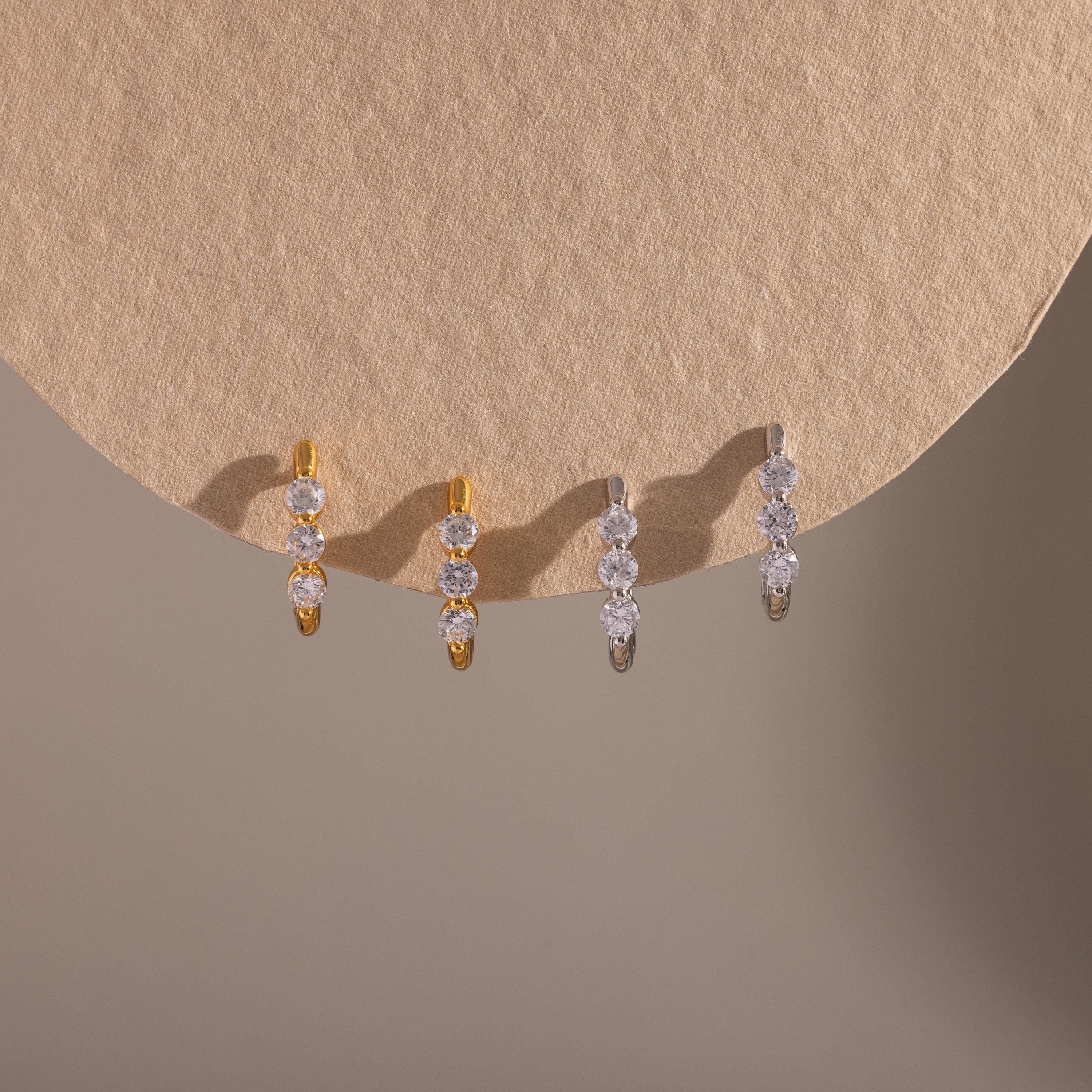 Lace Diamond Hoops - Image 5