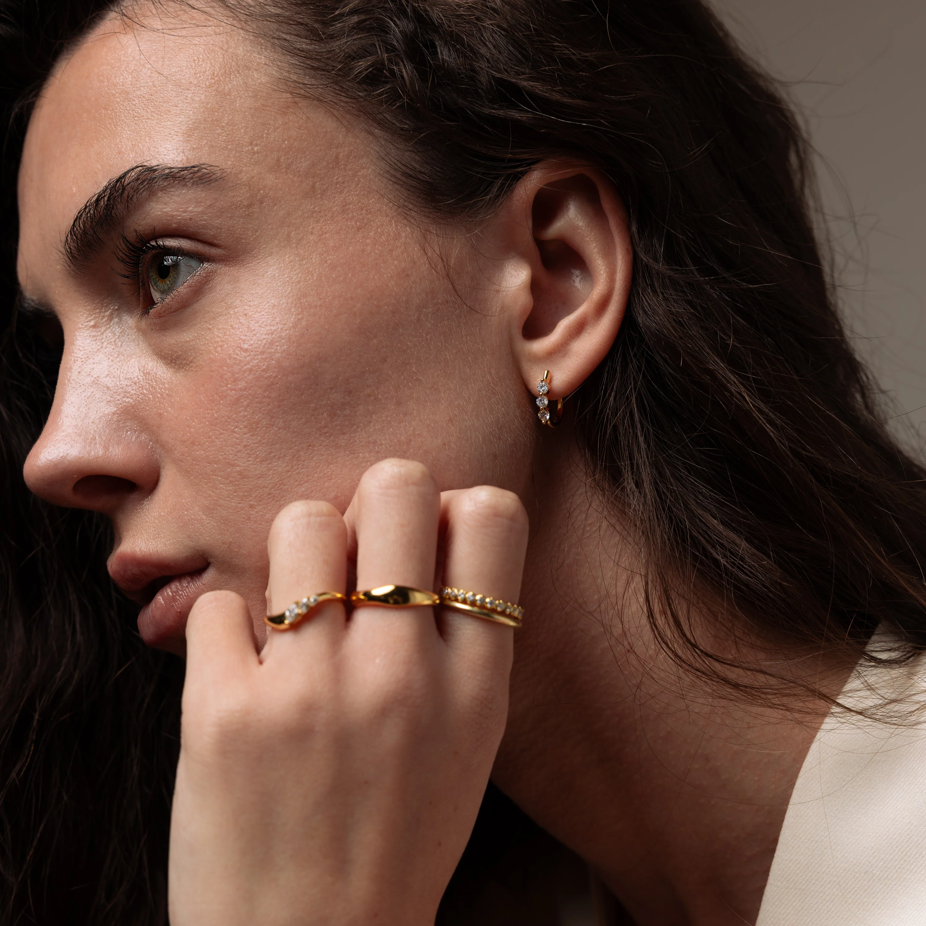 Lace Diamond Hoops - Image 6