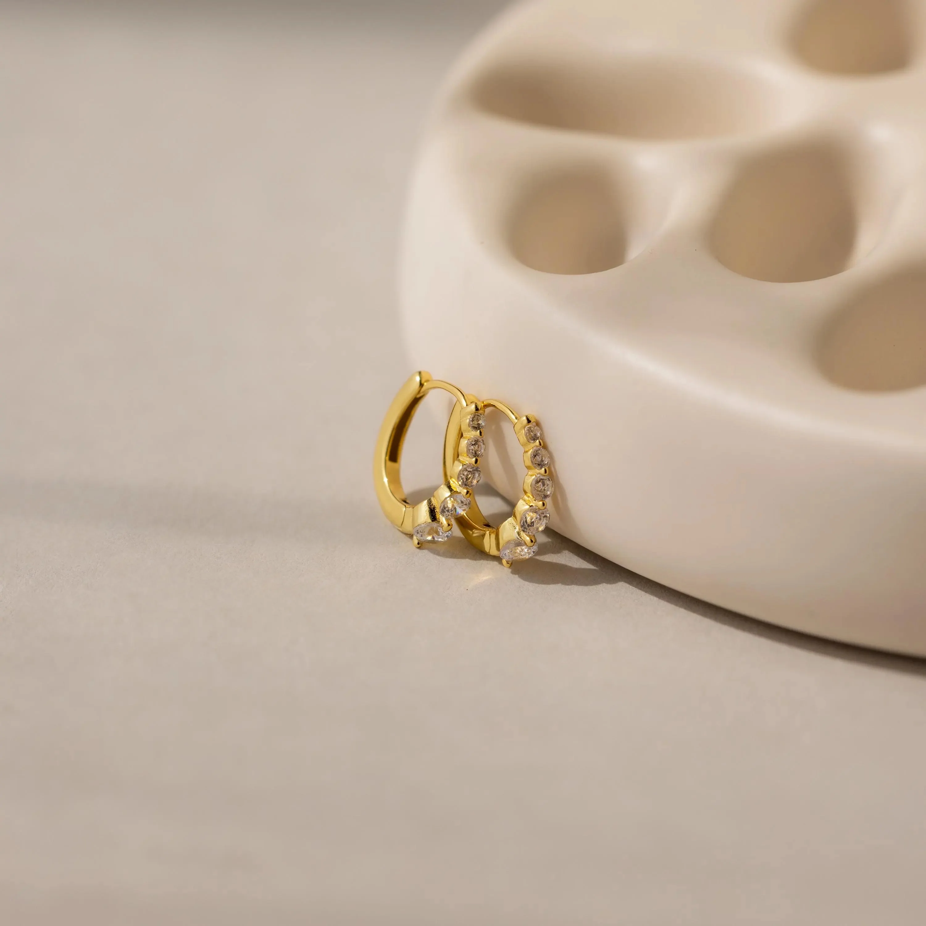 Lace Diamond Huggies - Image 3