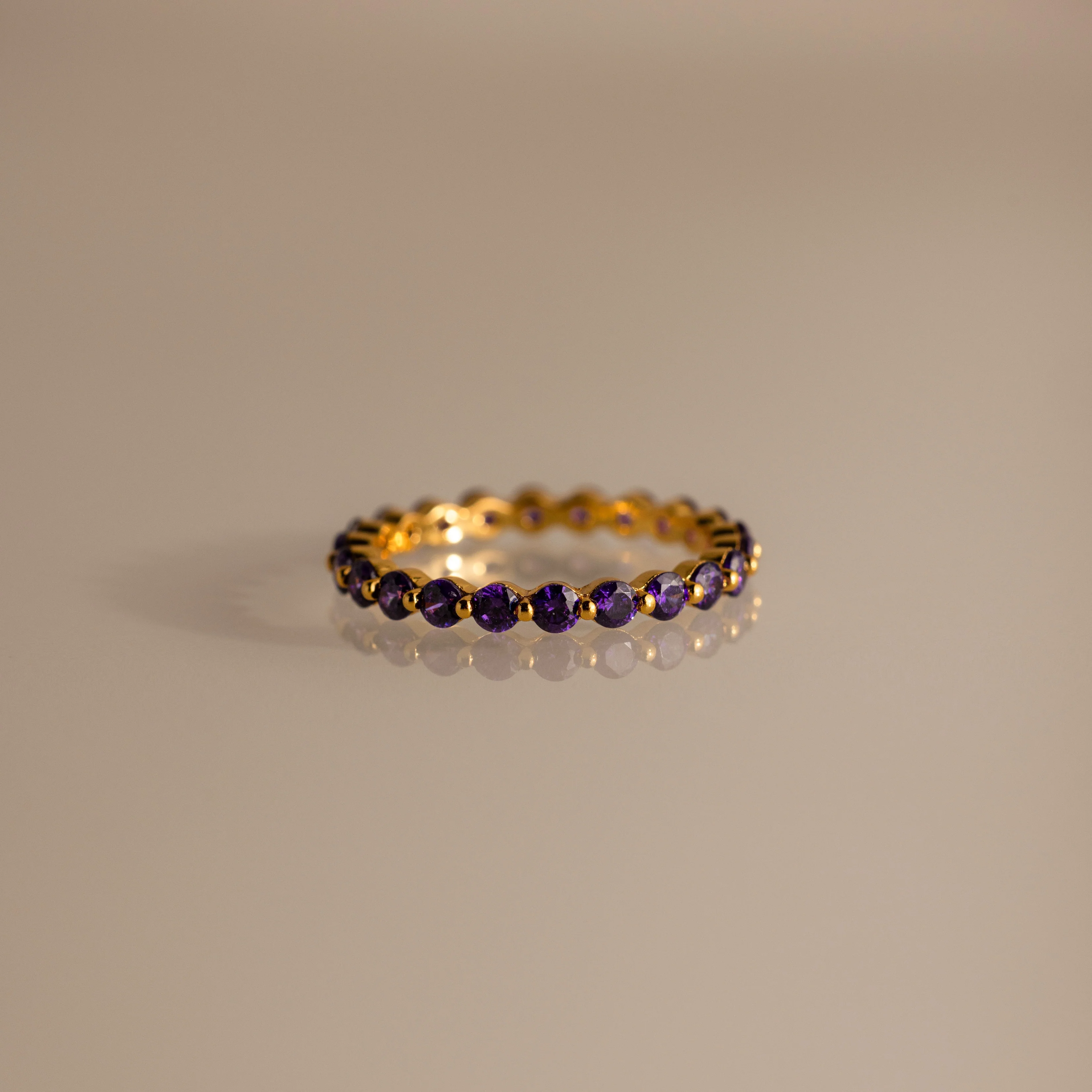 Lace Eternity Amethyst Ring