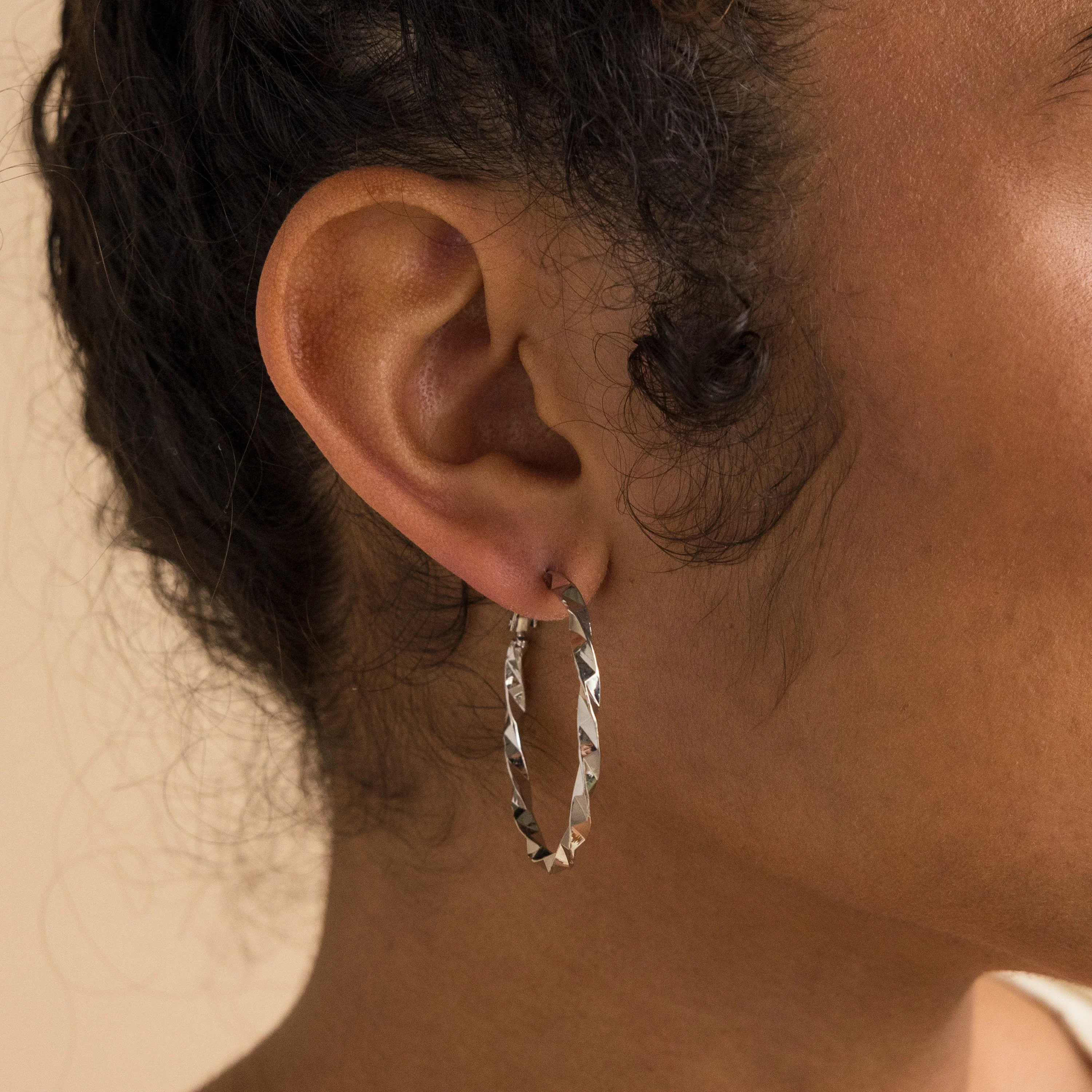 Large Twisted Hoops - Image 4
