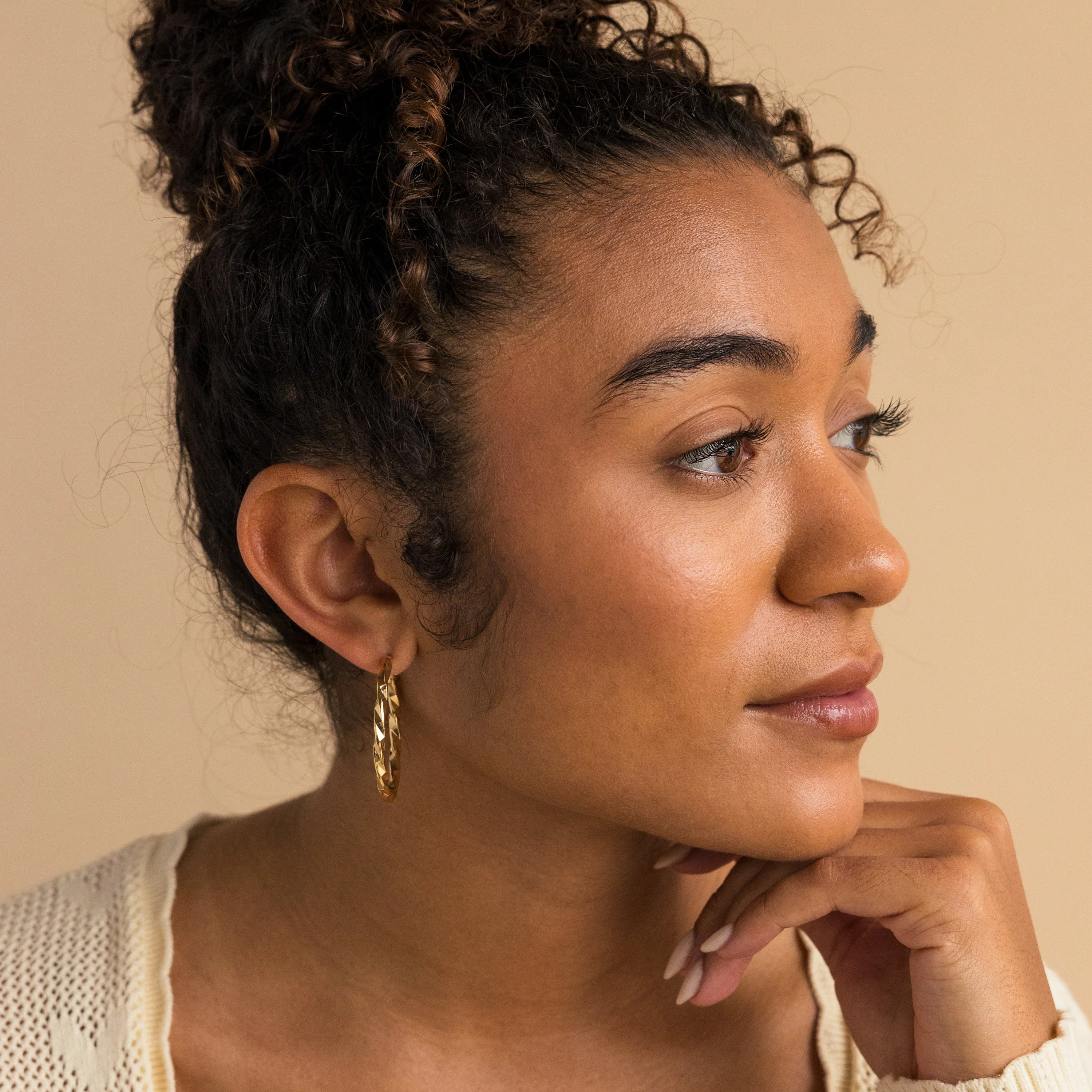 Large Twisted Hoops - Image 8