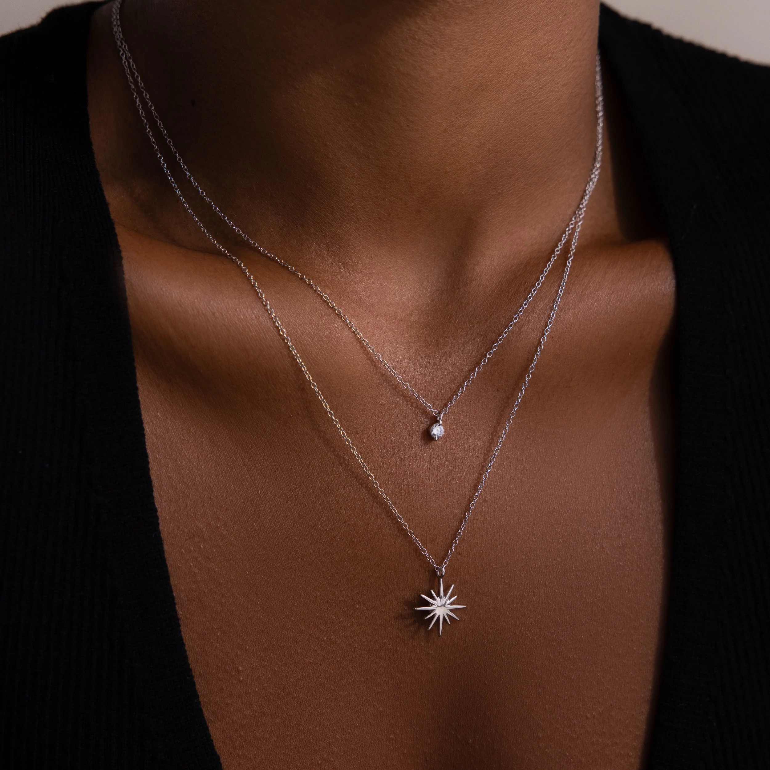 Laura Starburst Duo Necklace in 18K Gold - Image 4