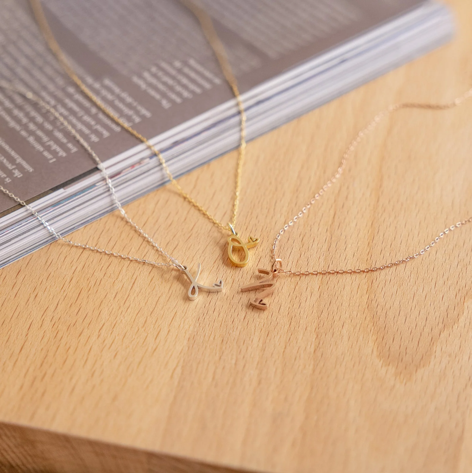 Letter Heart Necklace - Image 6