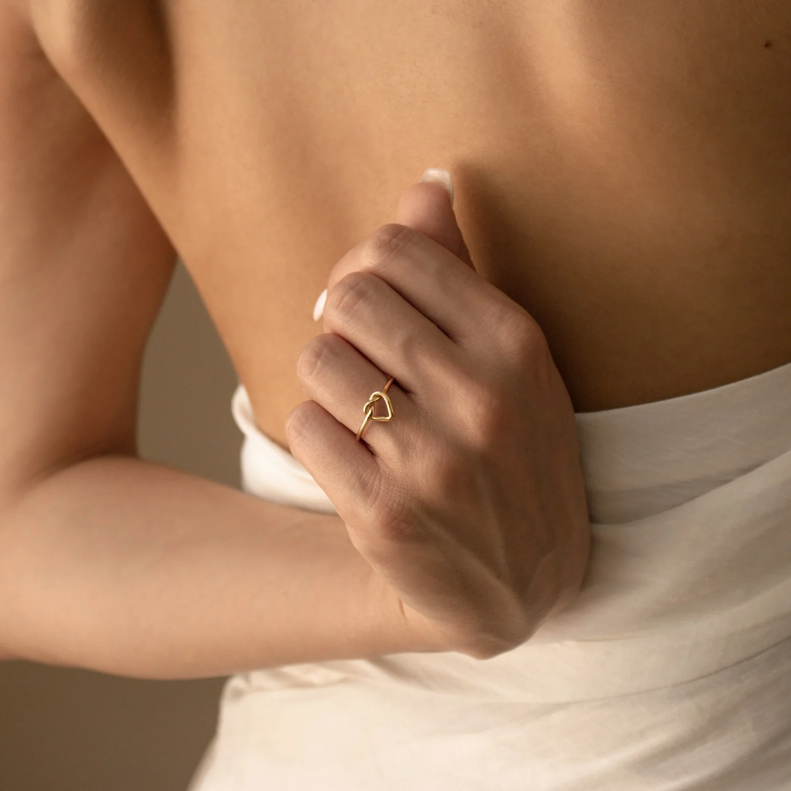 Love Heart Knot Ring - Image 6