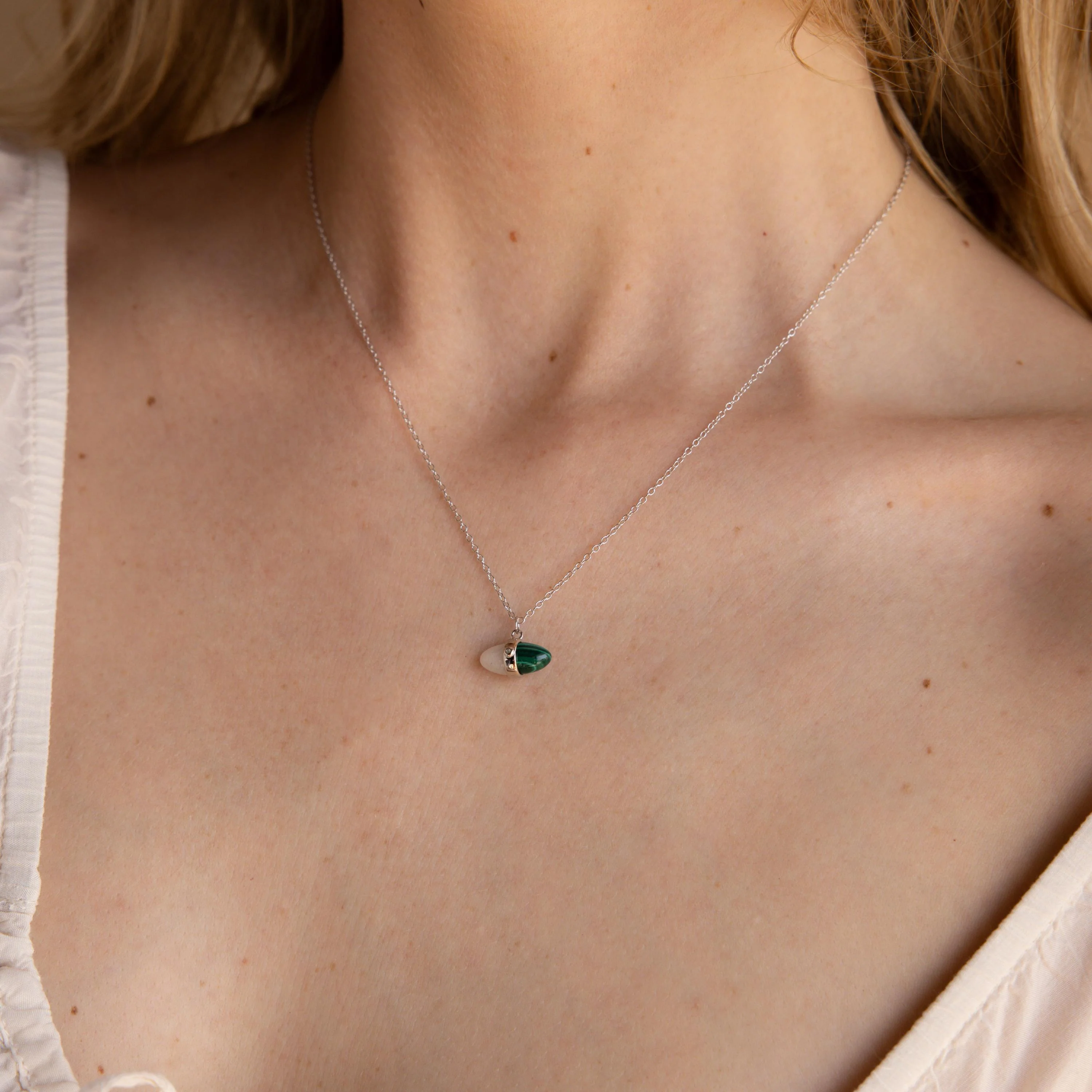 Malachite & Moonstone Necklace - Image 4