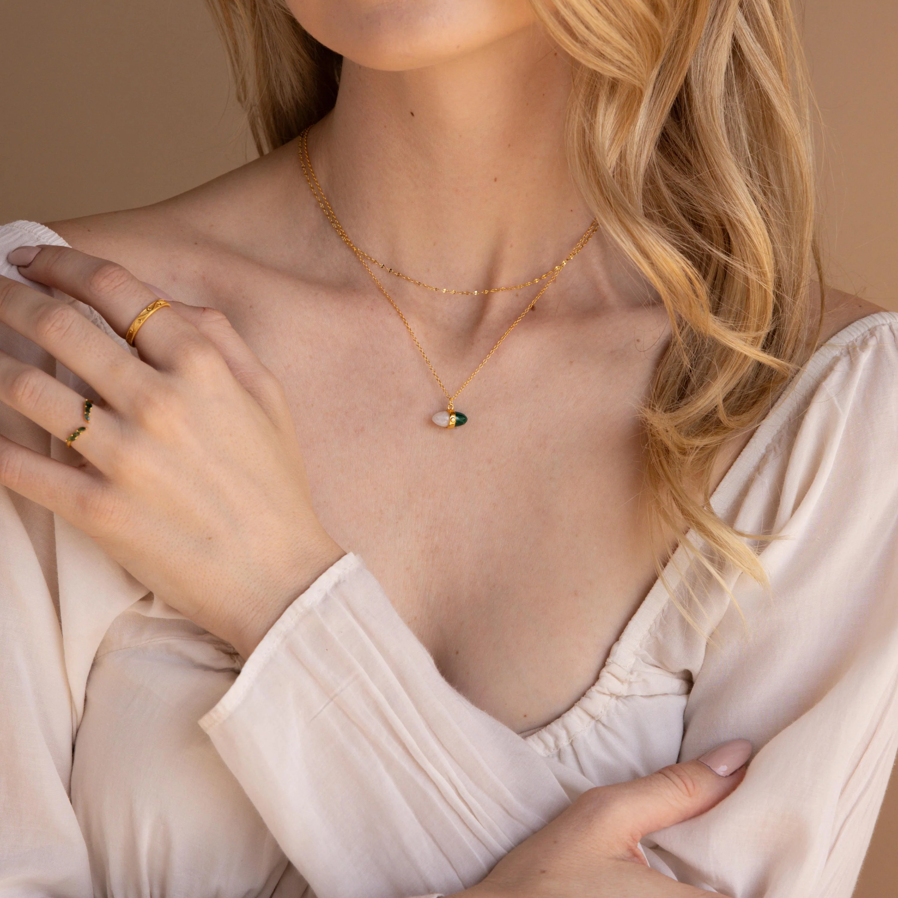 Malachite & Moonstone Necklace - Image 6
