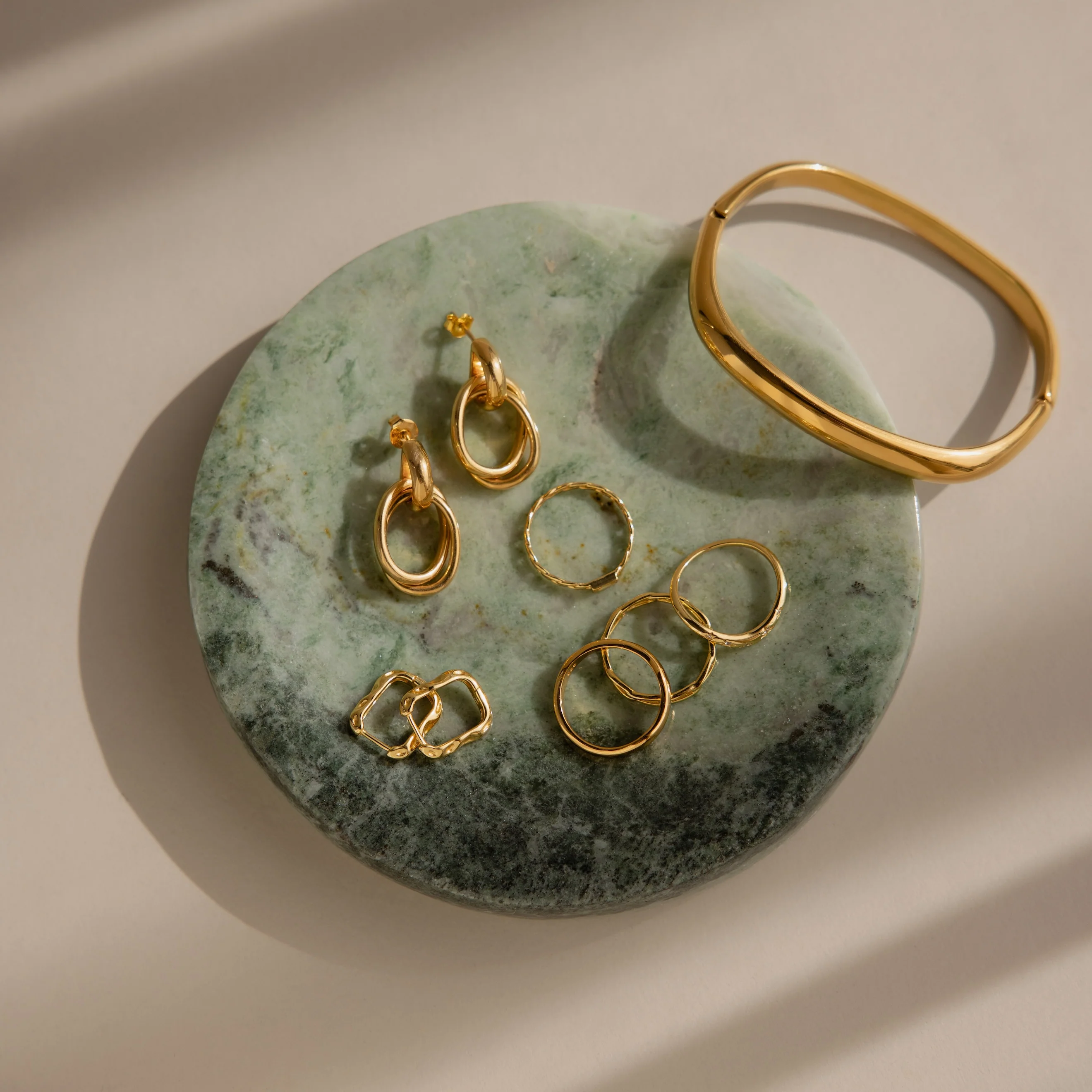 Green Marble Jewelry Dish