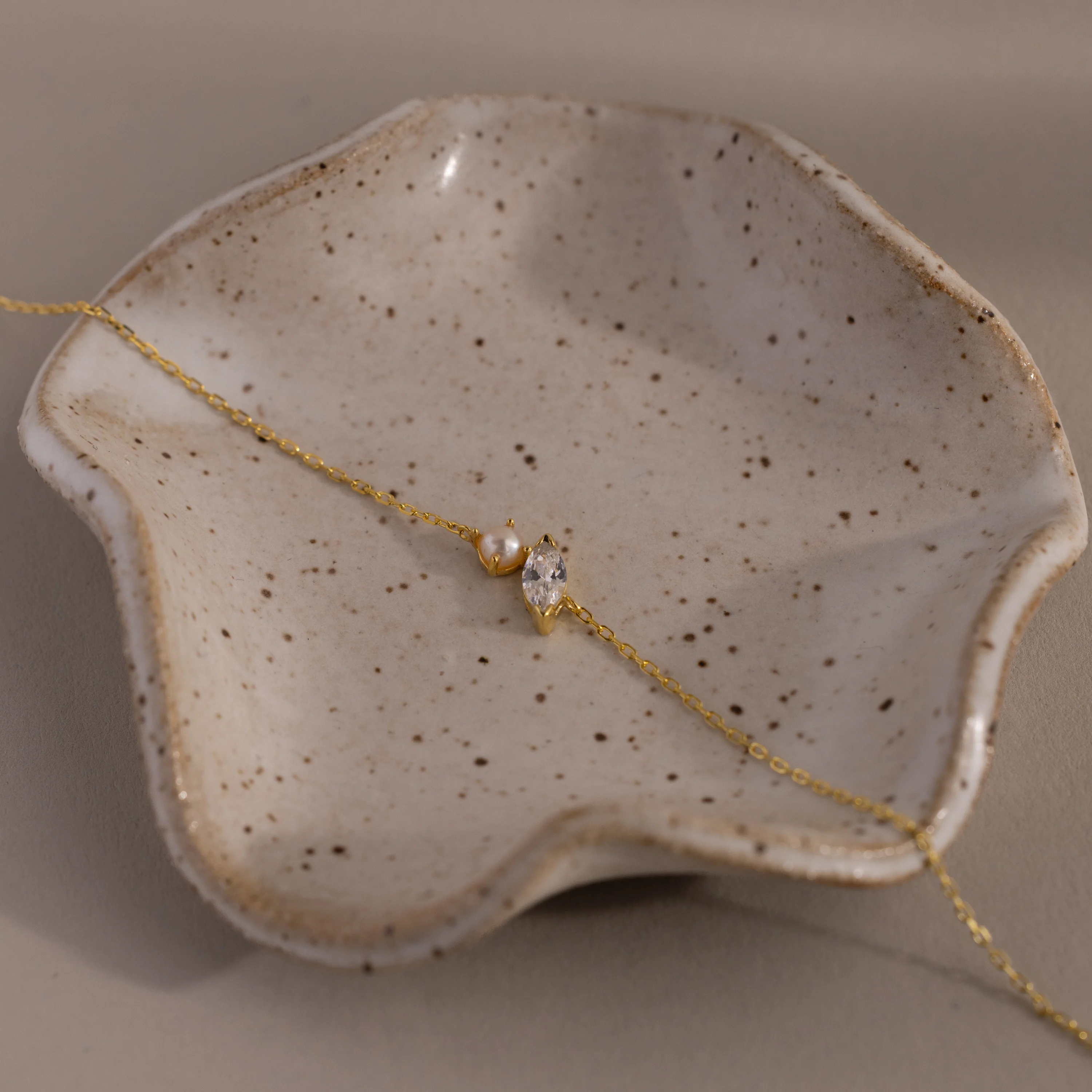 Marquise Birthstone & Pearl Bracelet - Image 6