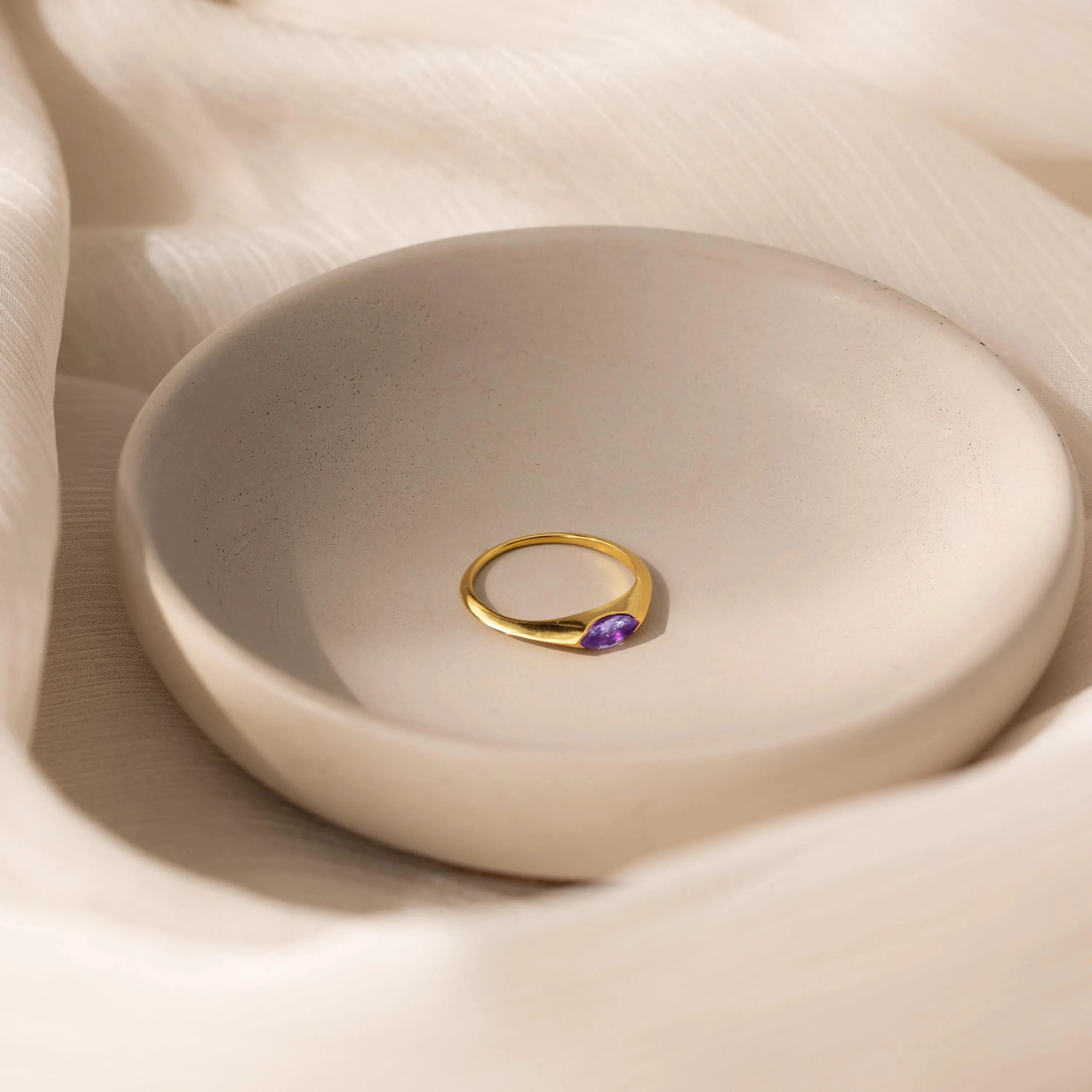 Marquise Birthstone Signet Ring - Image 5