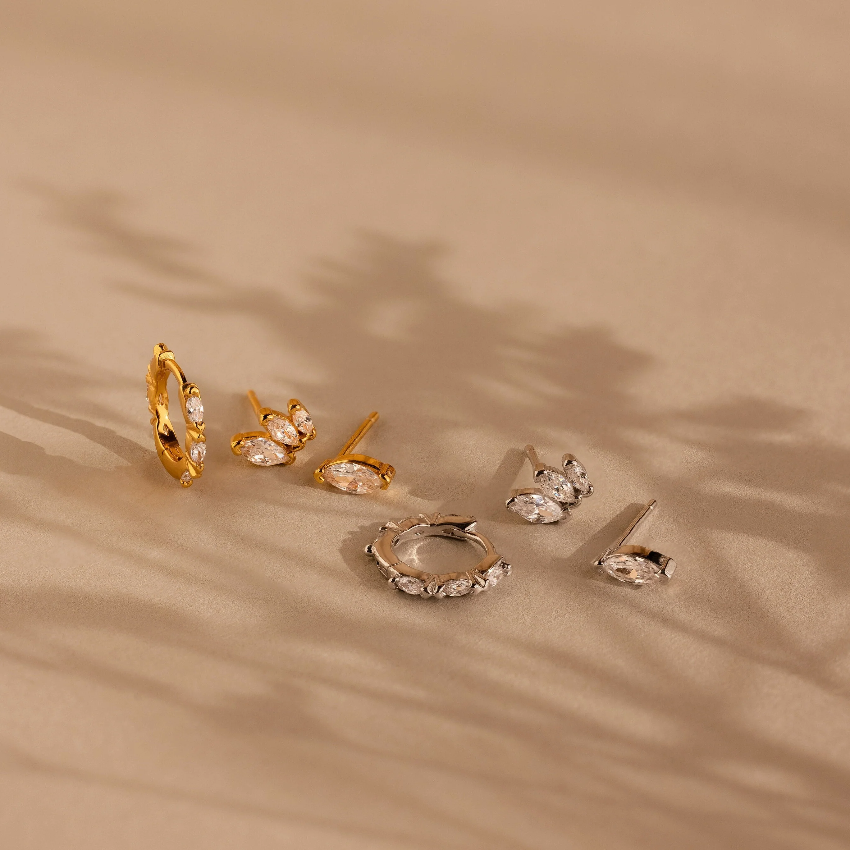 Marquise Diamond Earrings Set - Image 3