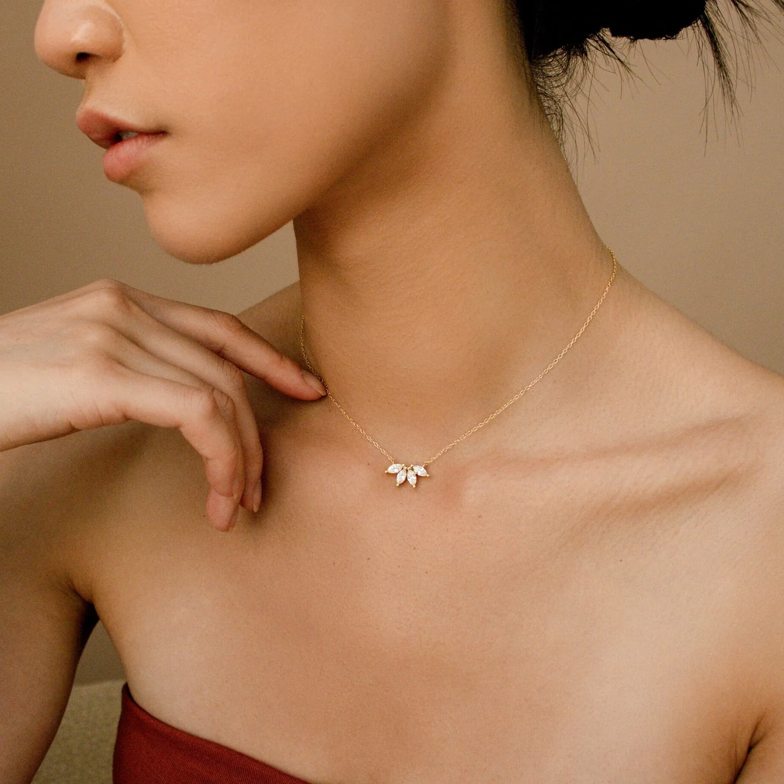 Marquise Diamond Necklace - Image 3