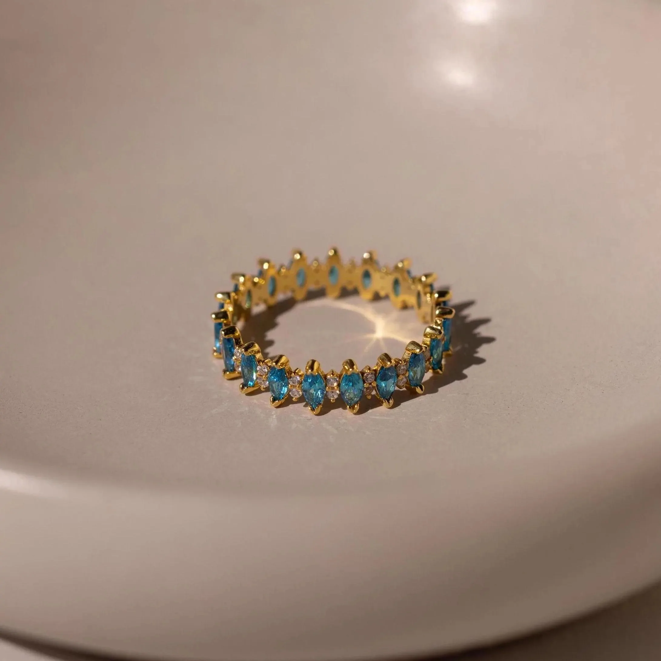 Marquise Infinity Birthstone Ring - Image 5