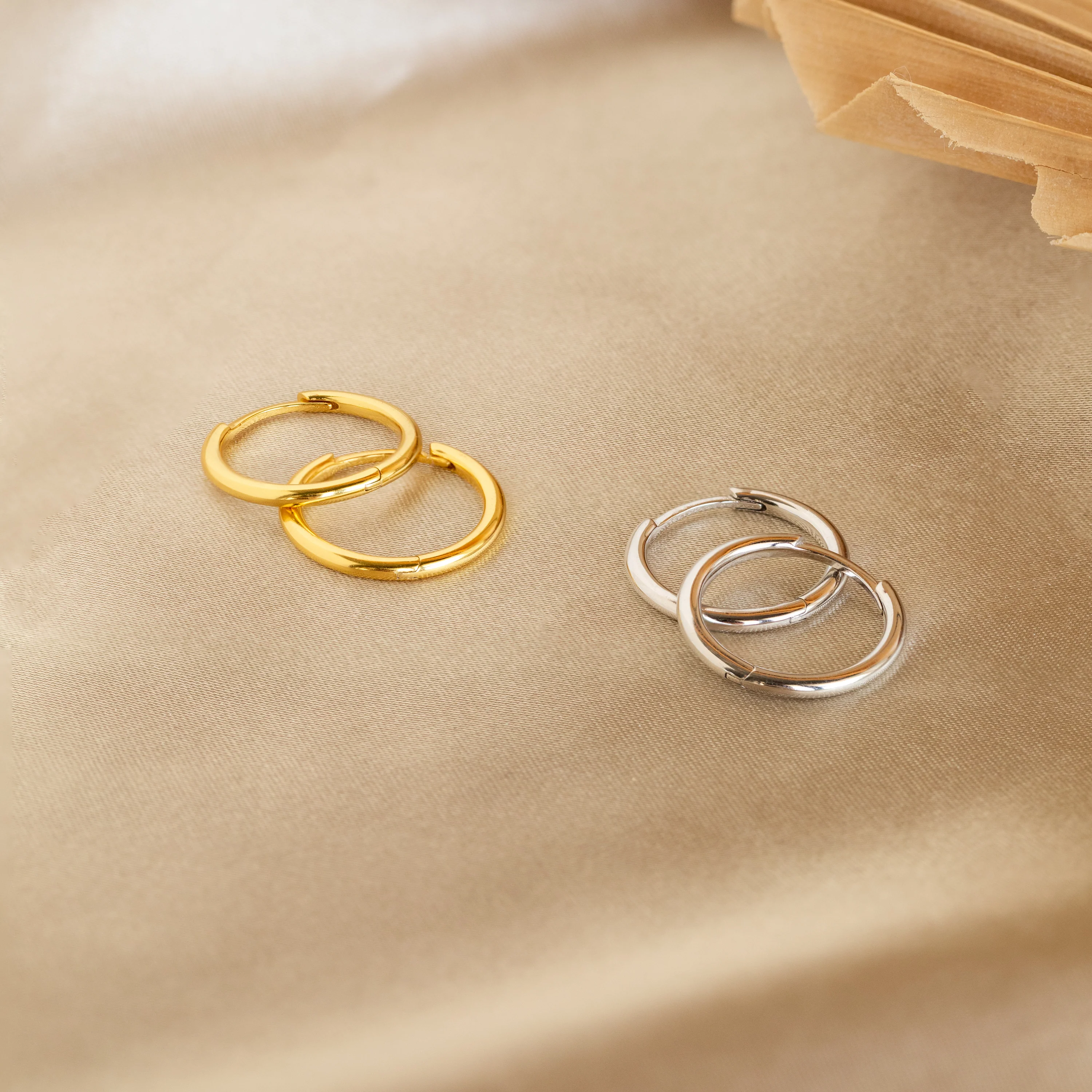 Medium Bold Hoops in 18K Gold - Image 3