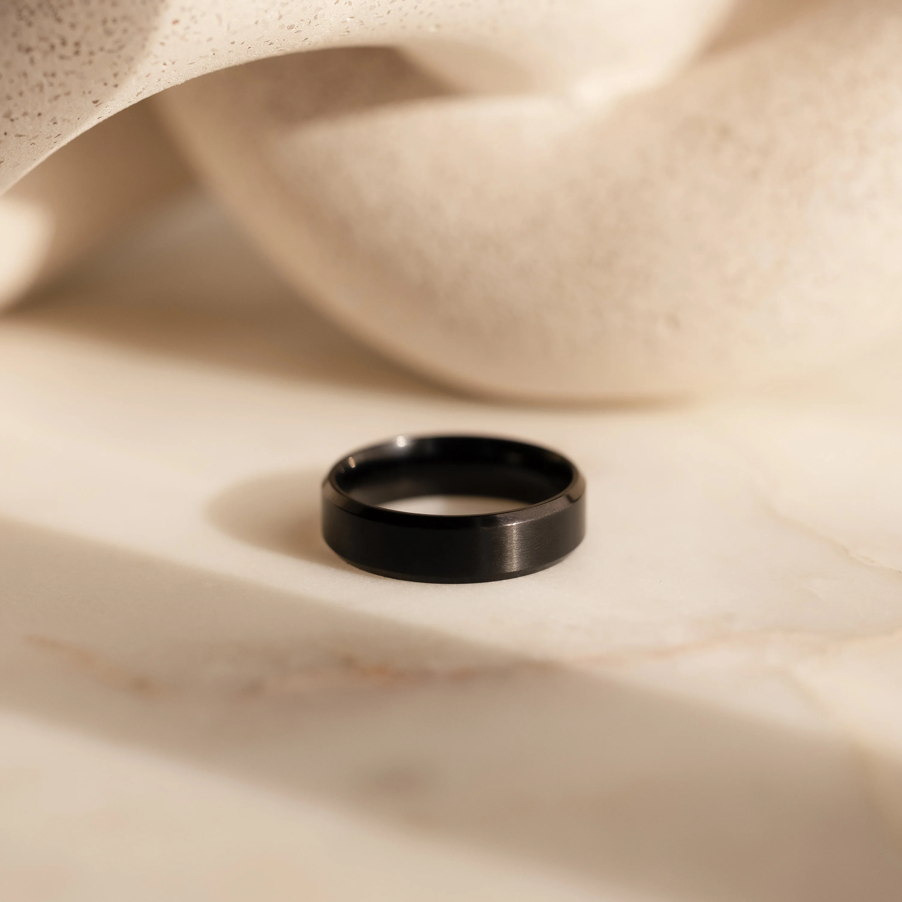 Men's Thick Black Ring - Image 8