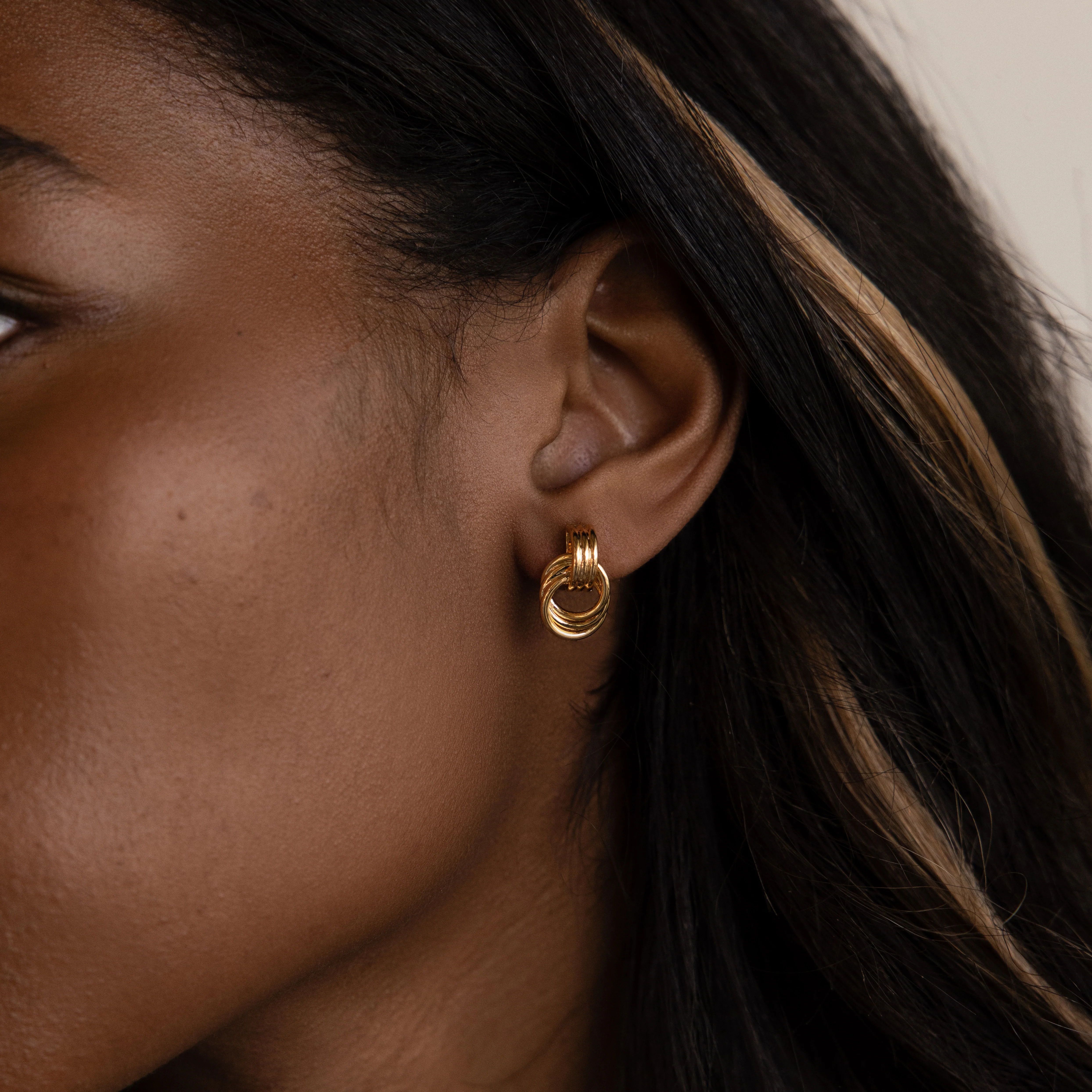 Micro Triple Knot Earrings