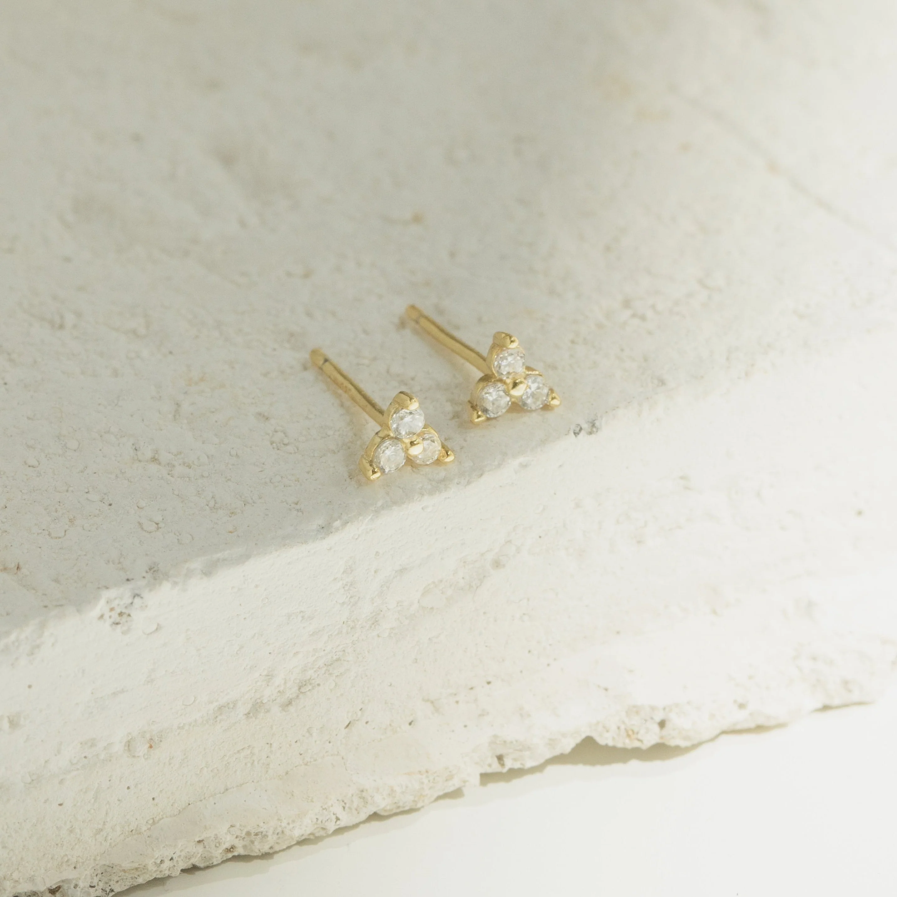 Mini Lily Studs in 18K Gold - Image 2