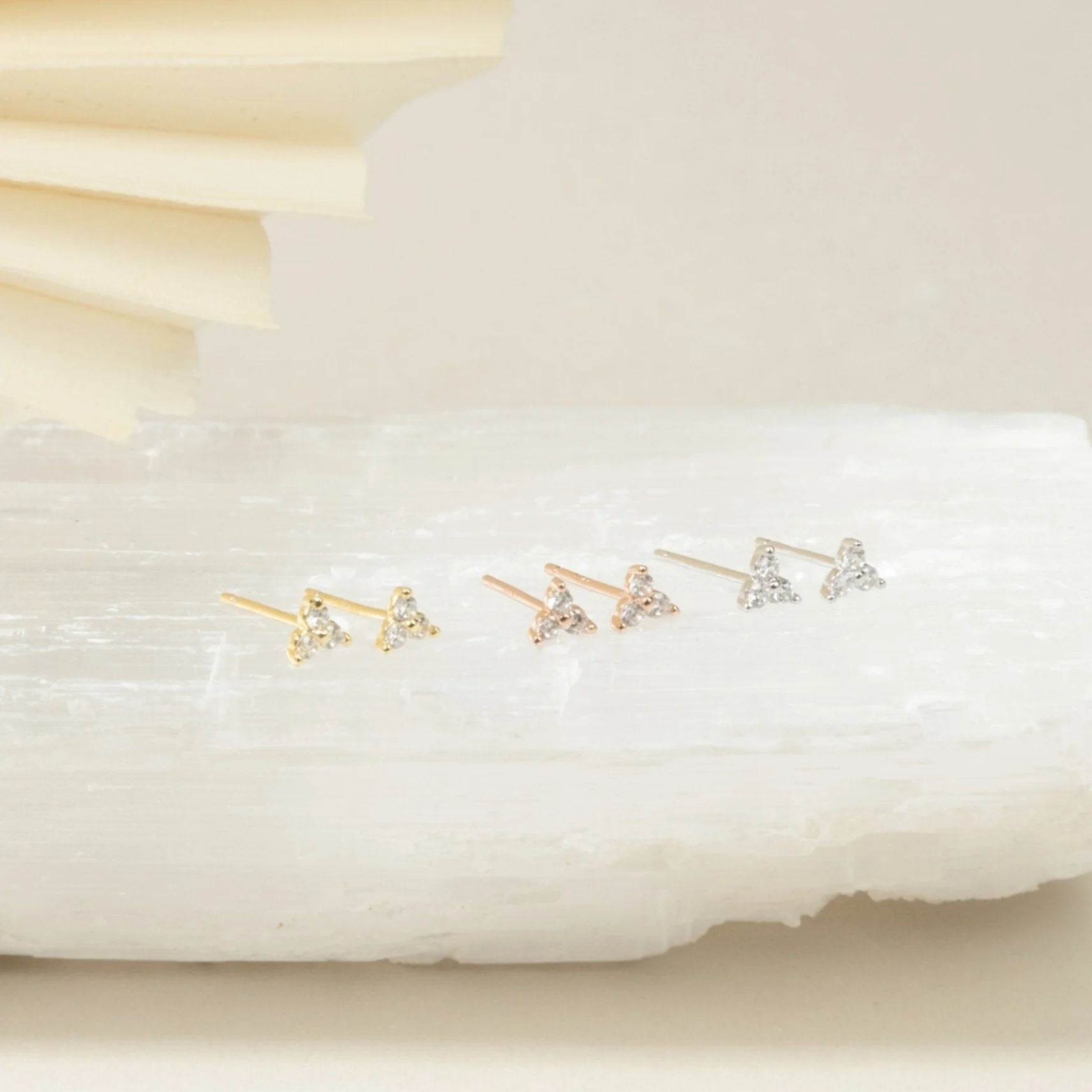 Mini Lily Studs in 18K Gold - Image 6