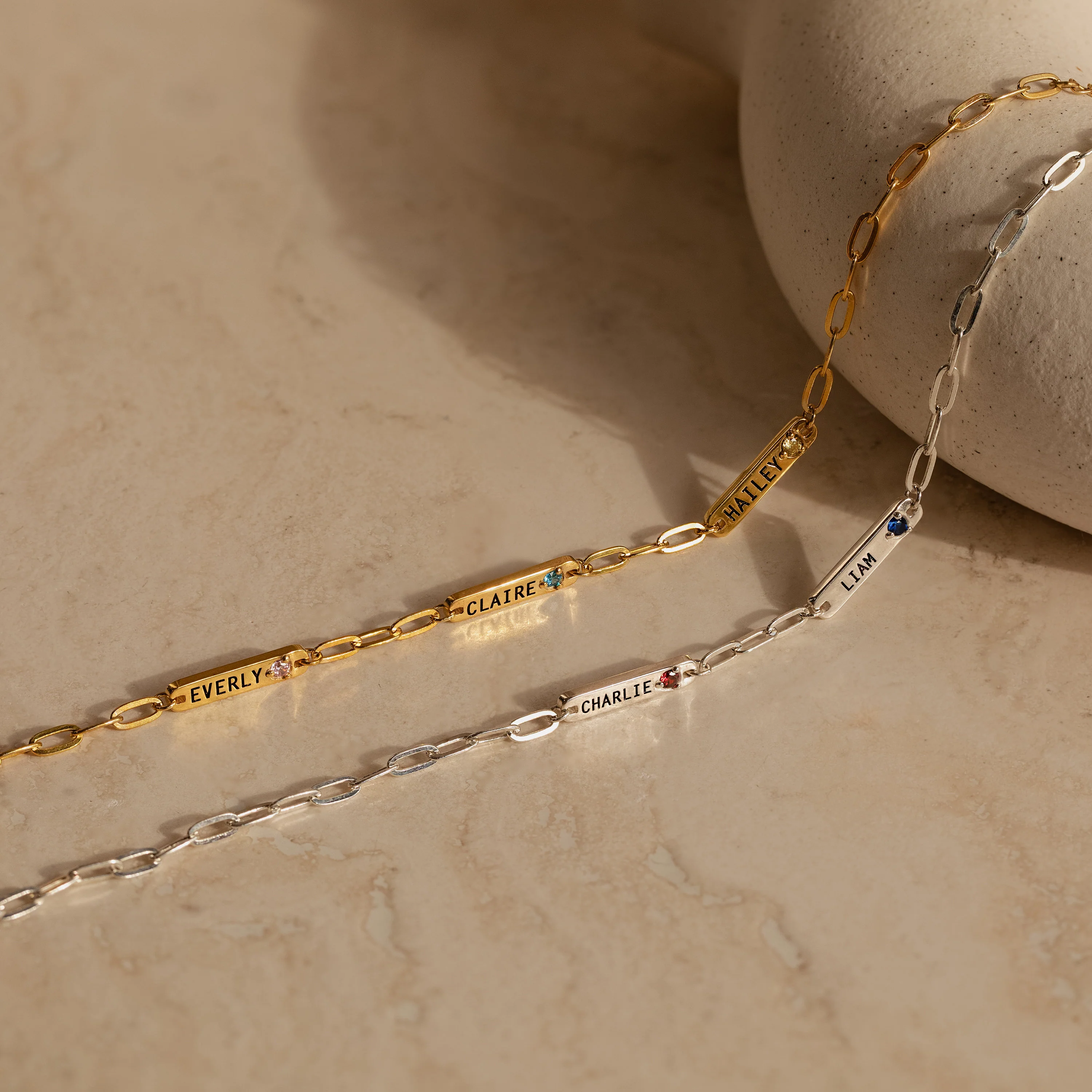 Mini Name Birthstone Bracelet - Image 4