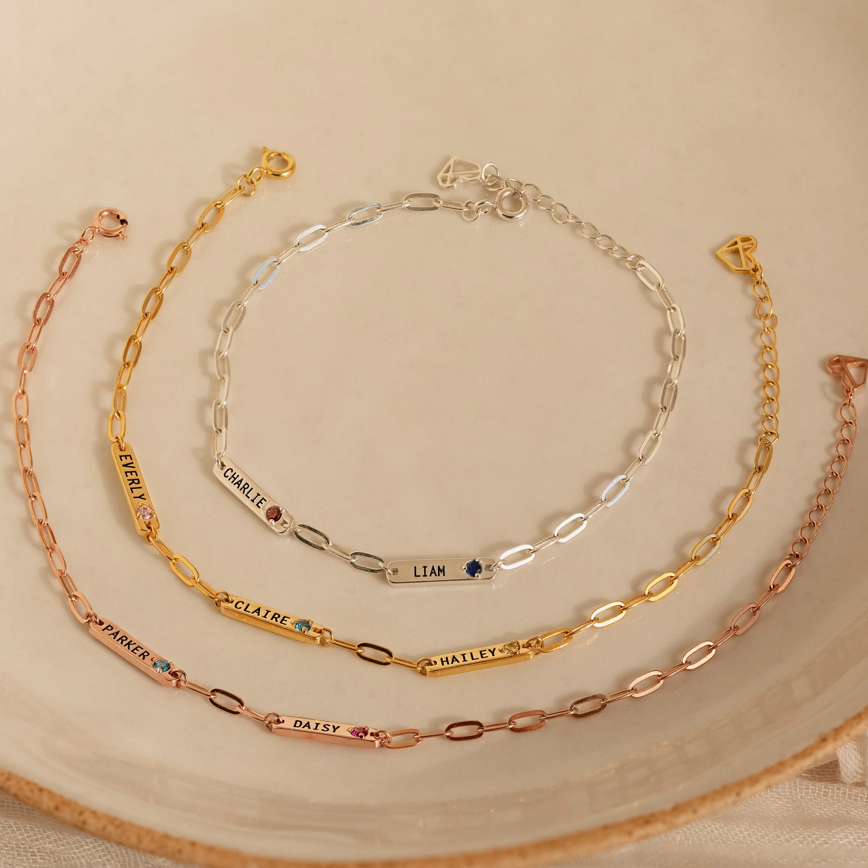 Mini Name Birthstone Bracelet - Image 6
