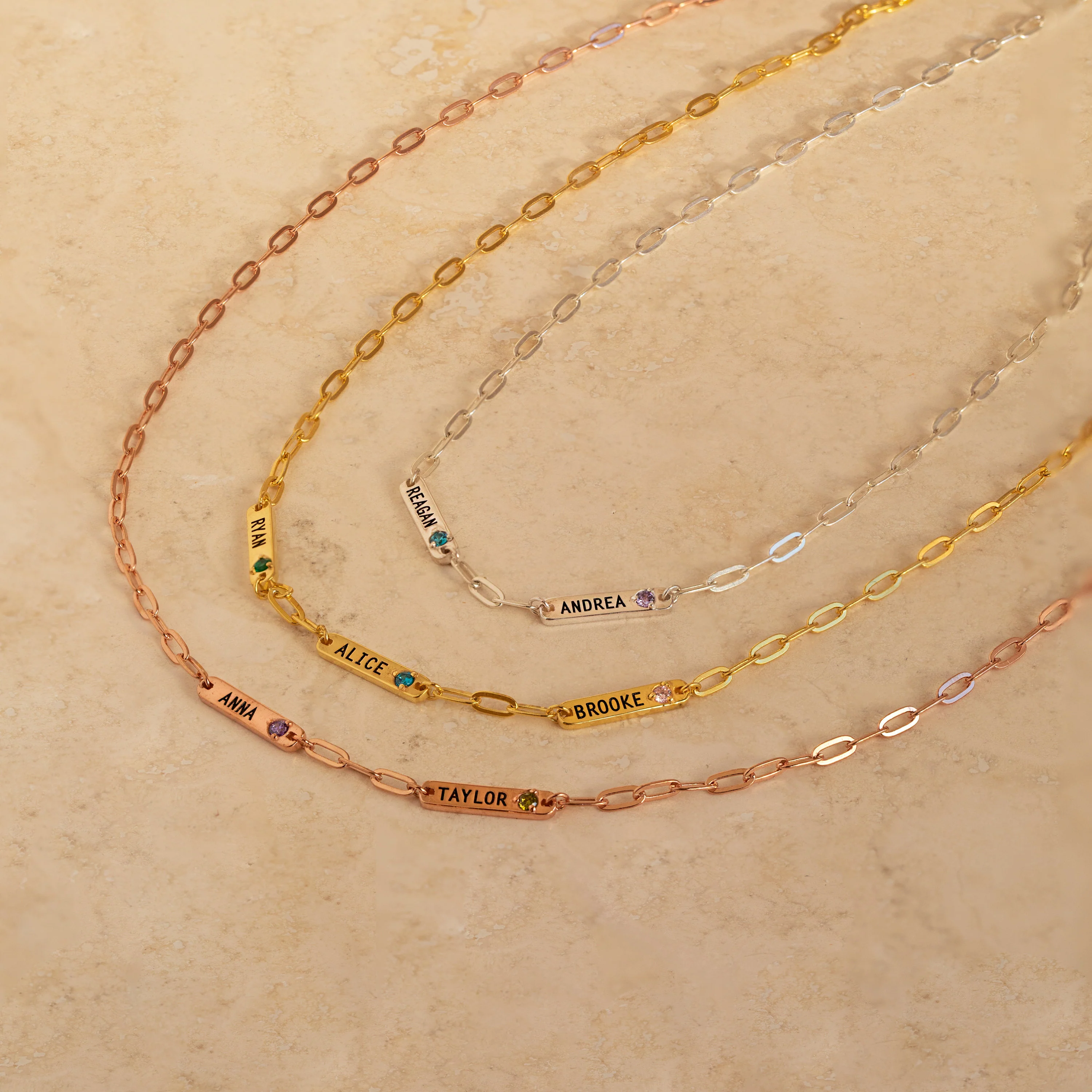 Mini Name Birthstone Necklace - Image 3