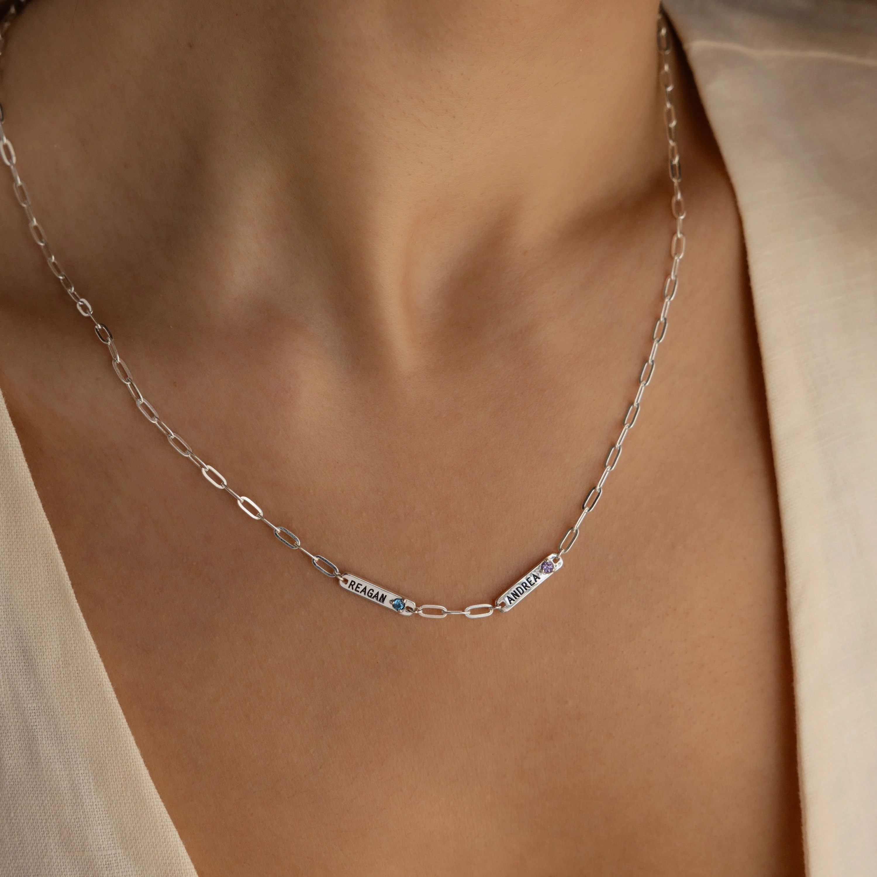 Mini Name Birthstone Necklace - Image 4