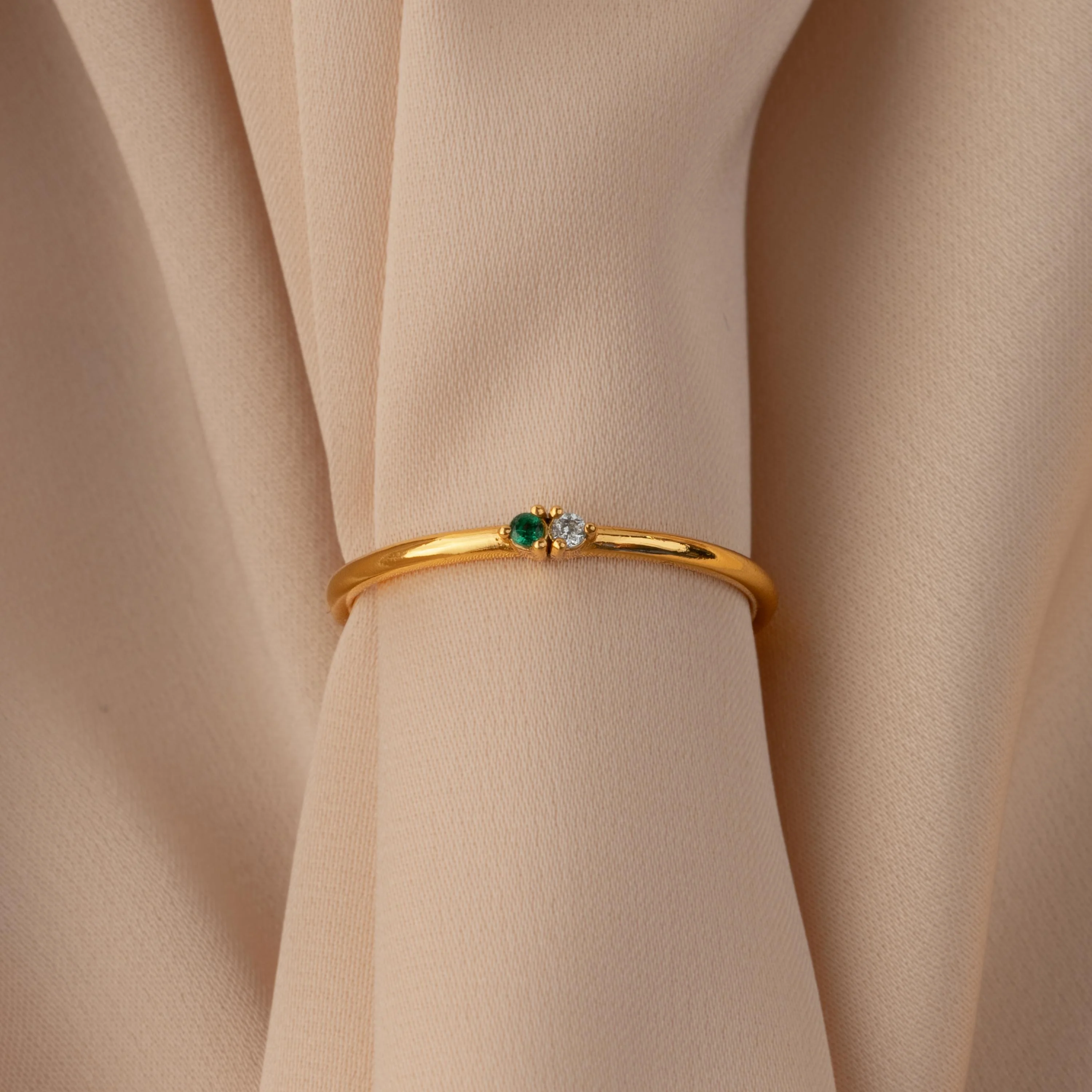 Mini Toi et Moi Birthstone Ring - Image 7