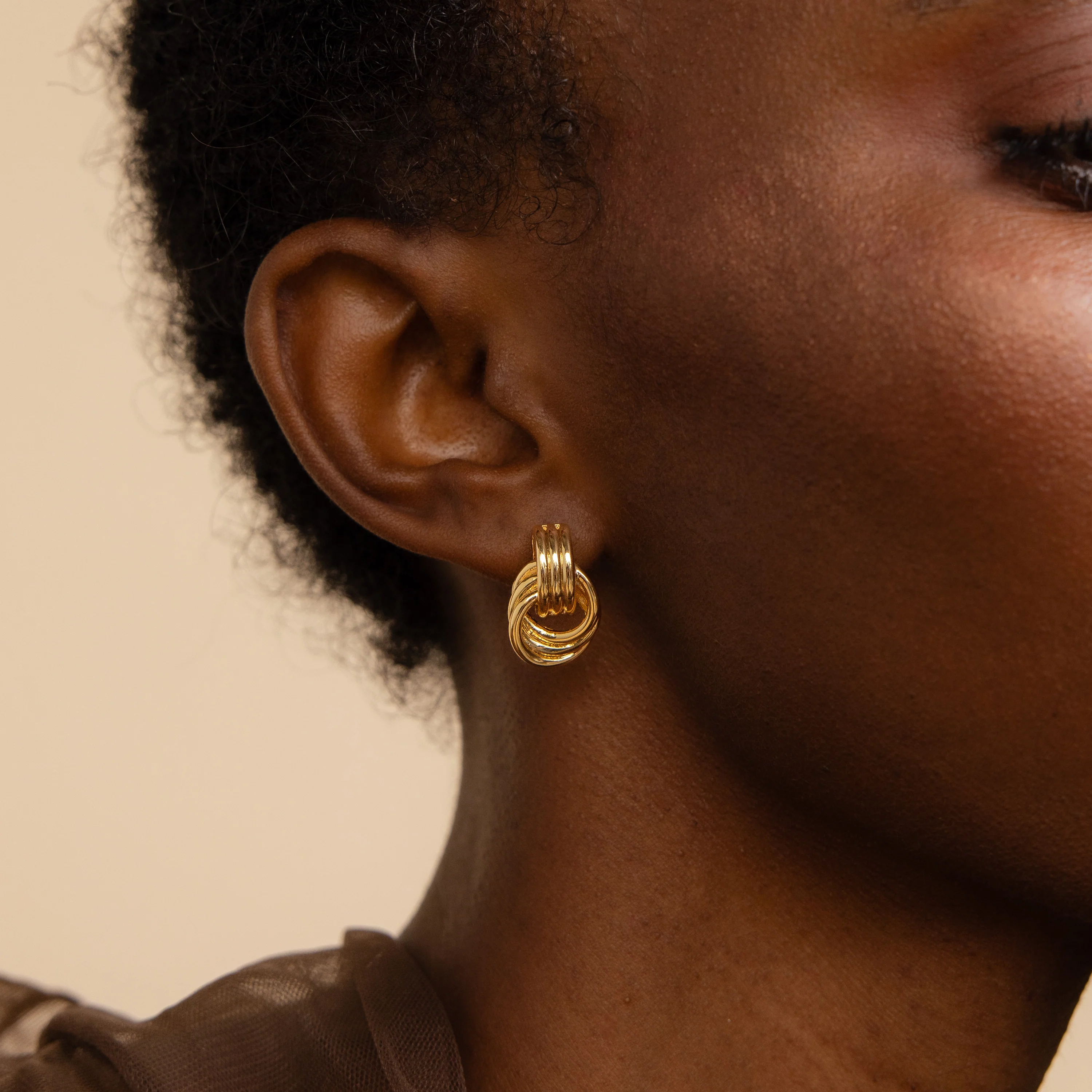 Mini Triple Knot Earrings - Image 2