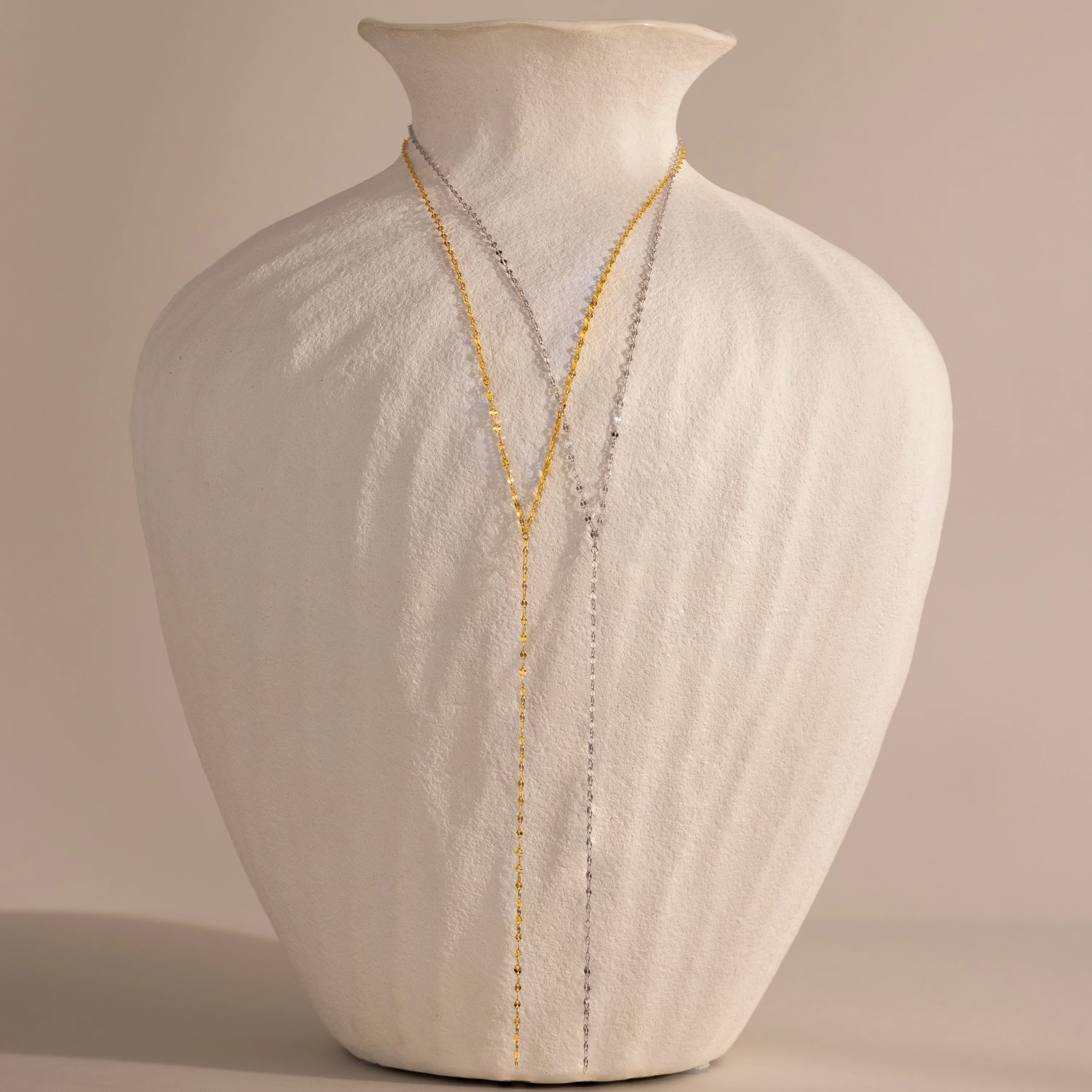 Mirror Chain Lariat Necklace - Image 6