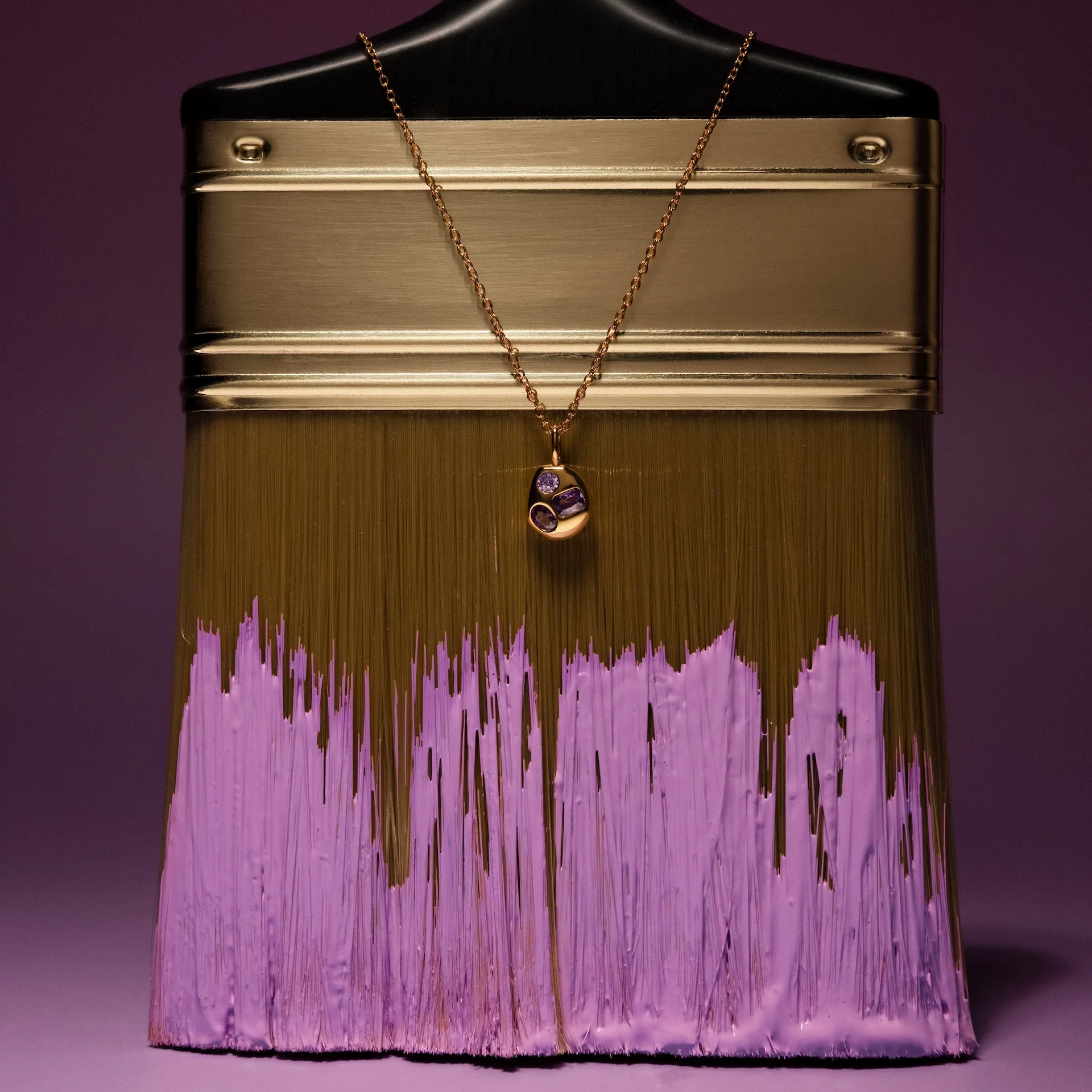 Mixed Amethyst Capsule Necklace - Image 5