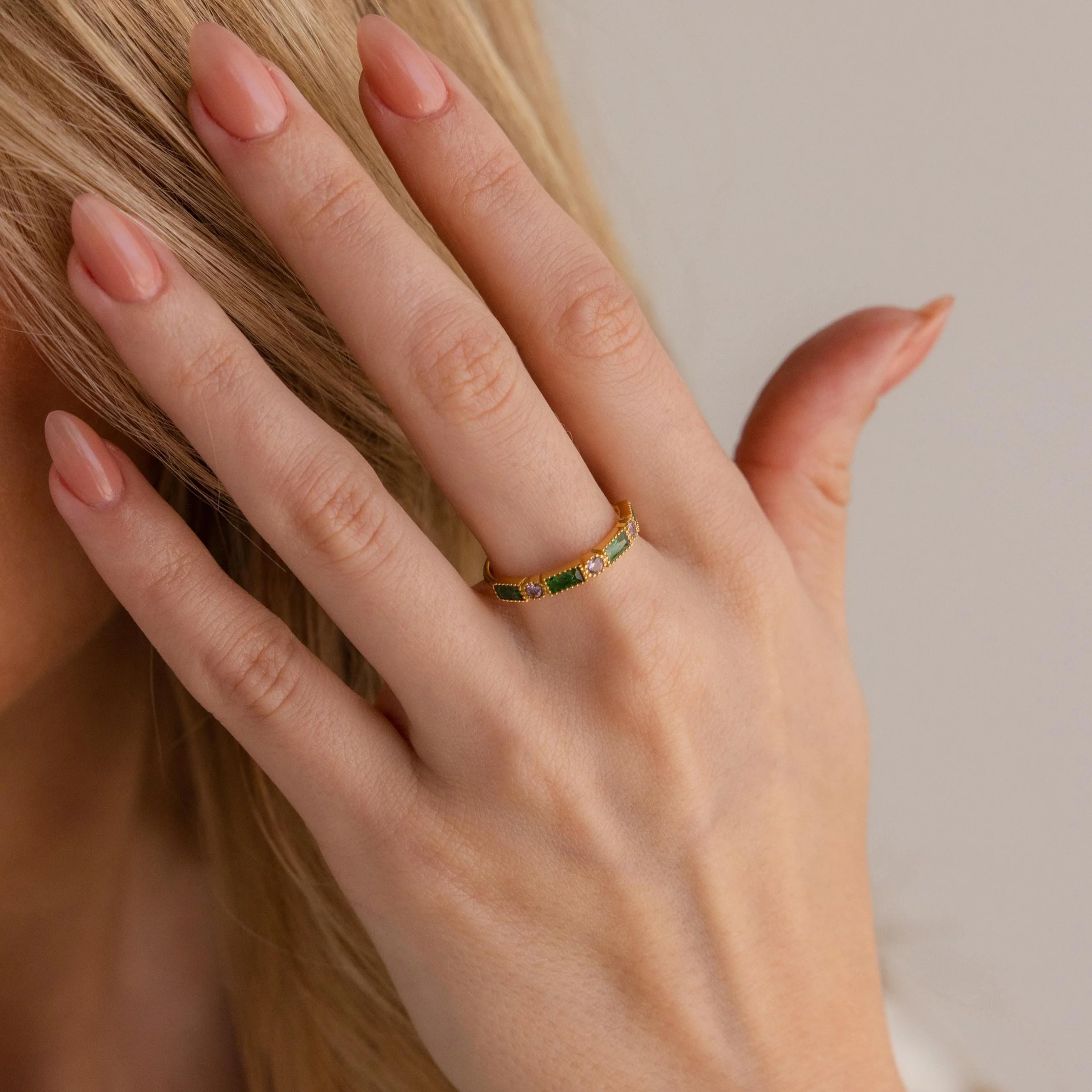 Mixed Art Deco Birthstone Ring - Image 2
