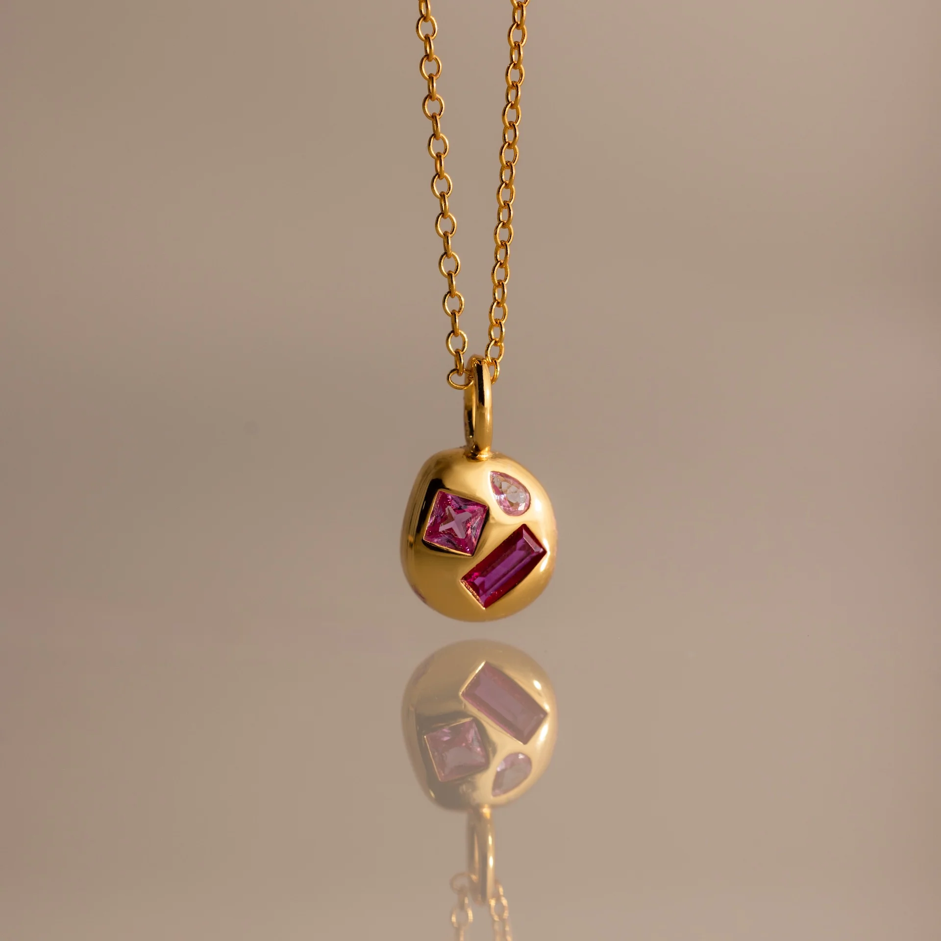 Mixed Birthstone Capsule Necklace - Image 14