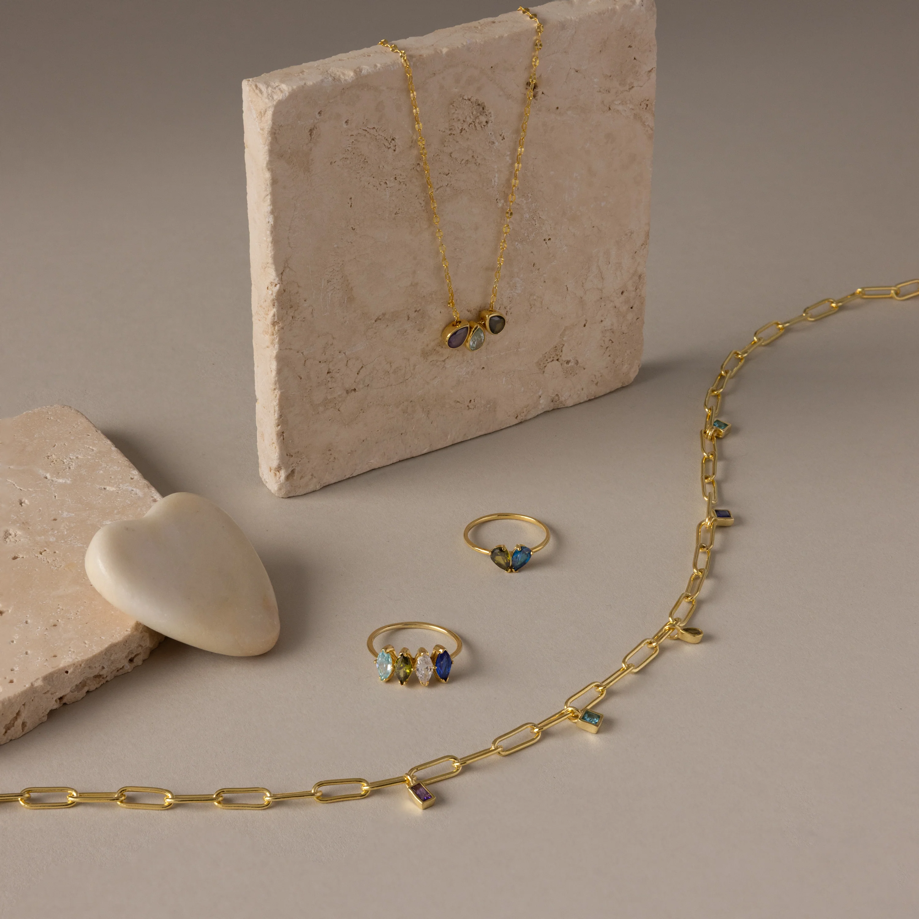 Mixed Birthstone Charm Necklace - Image 8