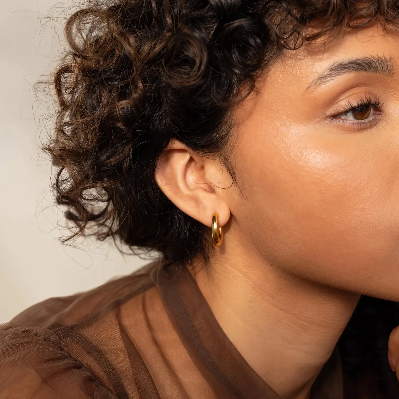 Mixed Metal Chunky Hoops - Image 8