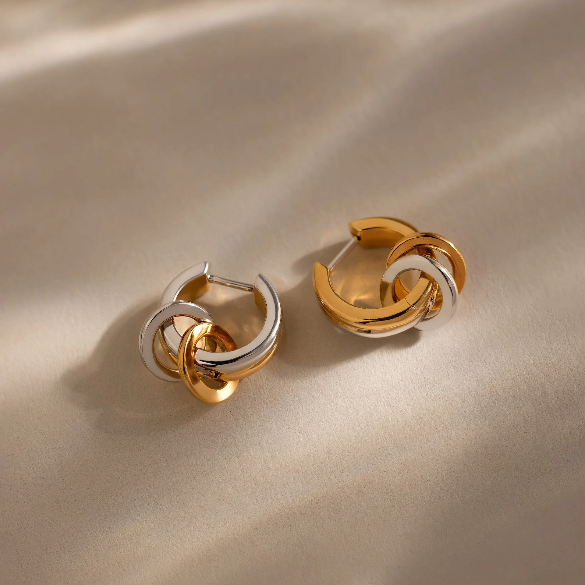 Mixed Metal Circle Hoops - Image 7