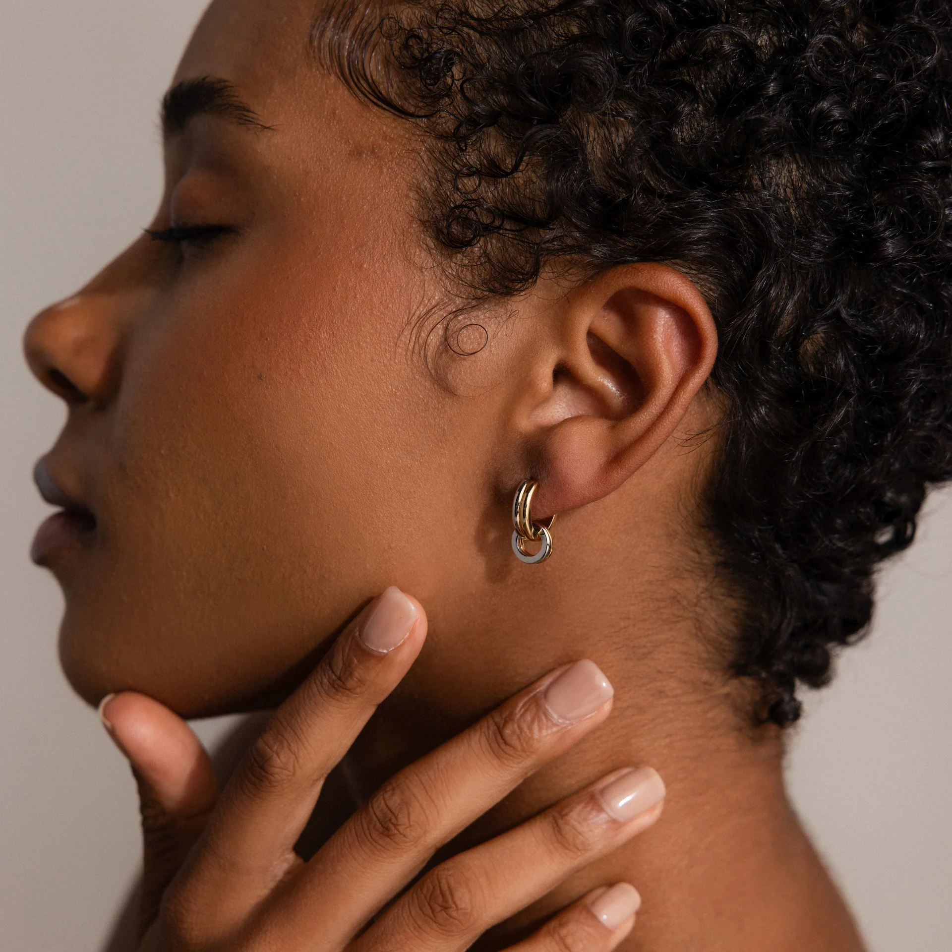 Mixed Metal Circle Hoops - Image 8