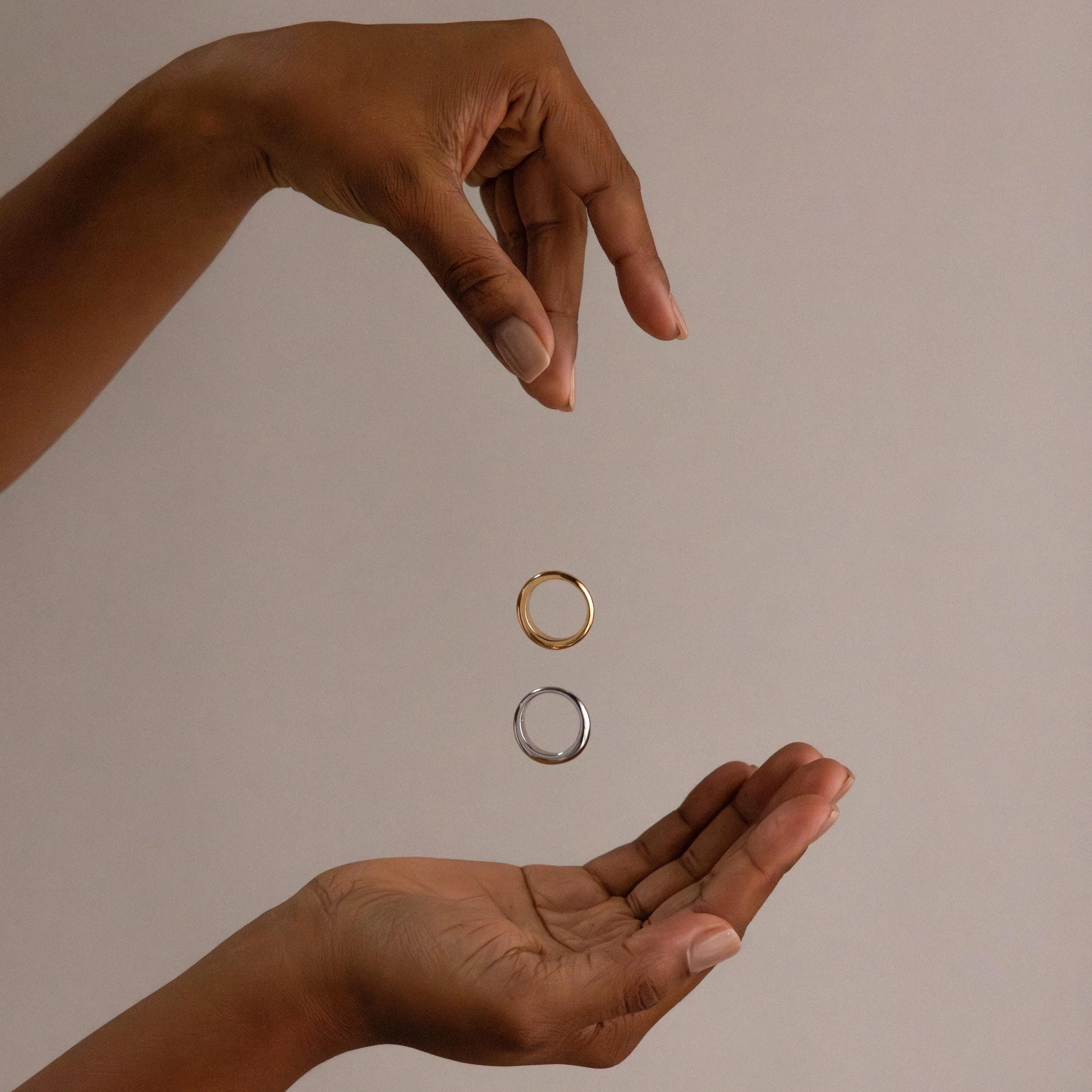 Mixed Metal Dome Ring Set - Image 7
