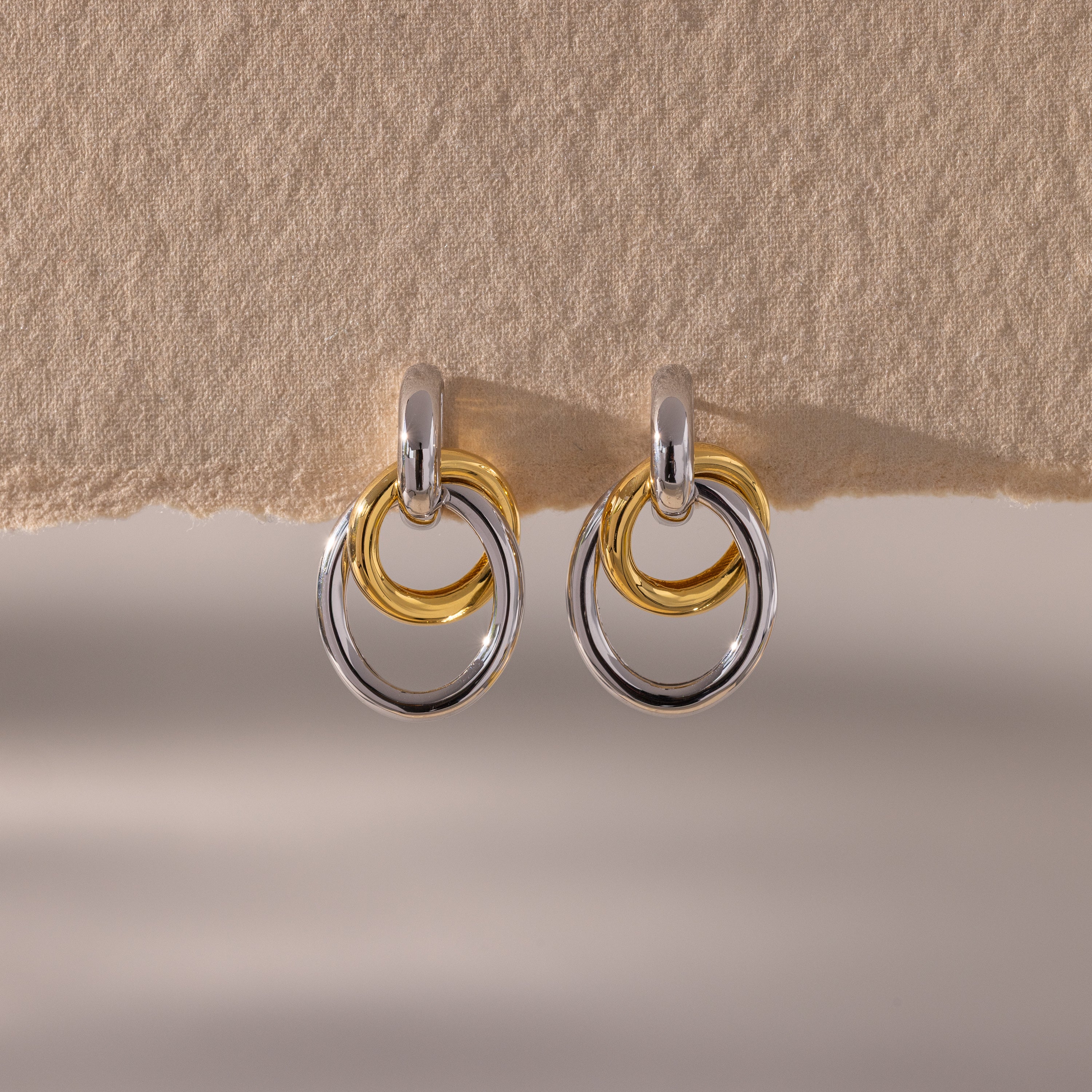 Mixed Metal Linked Earrings